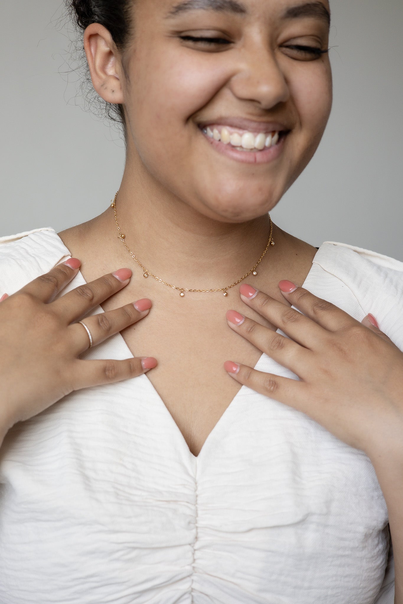 Adaline Crystal Charm Necklace