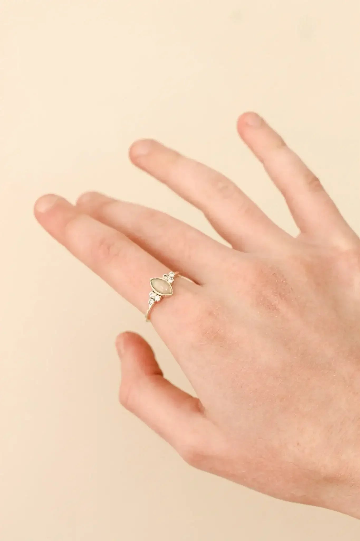 Serena Opal Ring in Silver