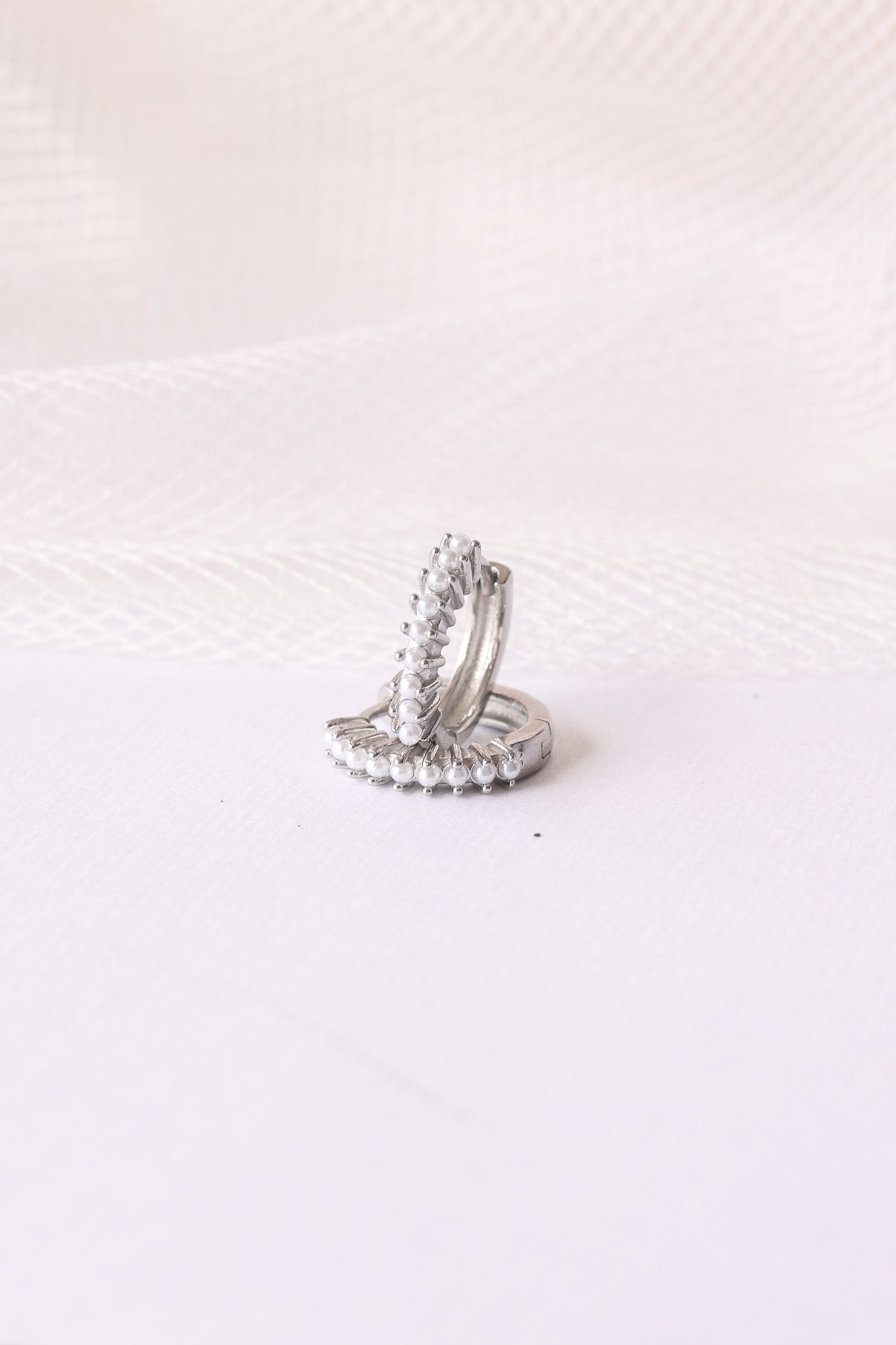 Pearl Mini Hoop Earring