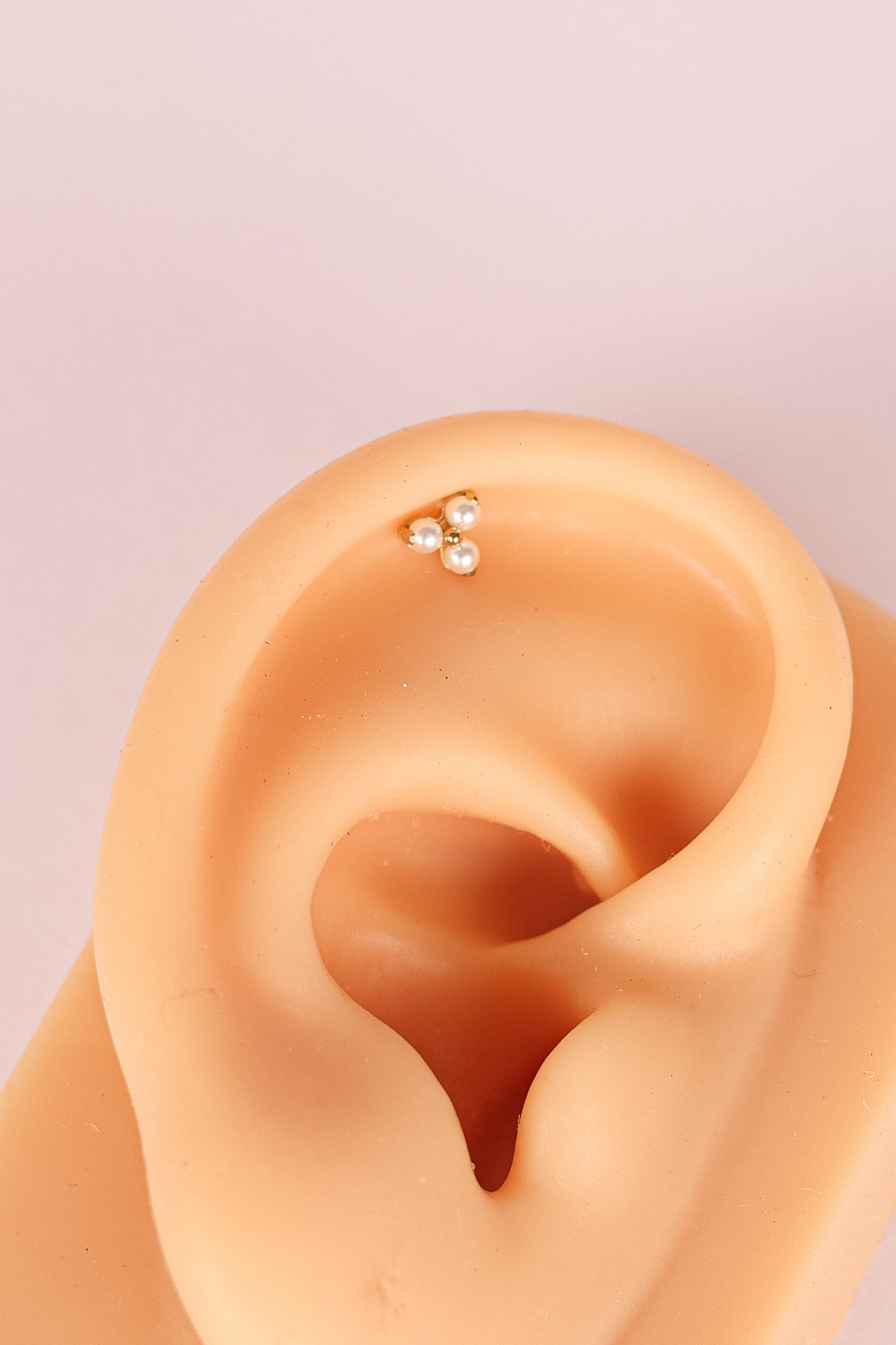 Pearl Trio Flat Back Earring