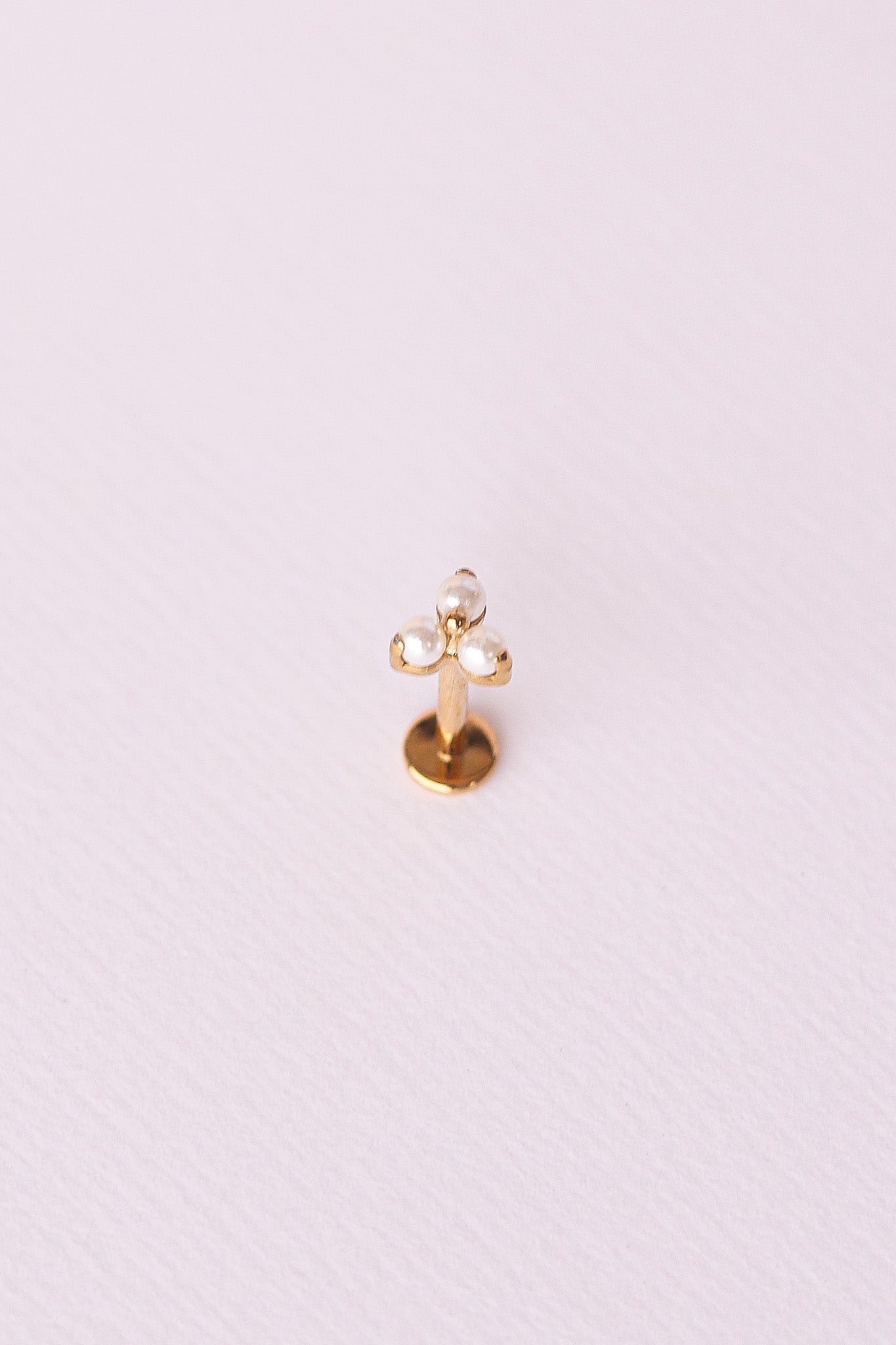Pearl Trio Flat Back Earring