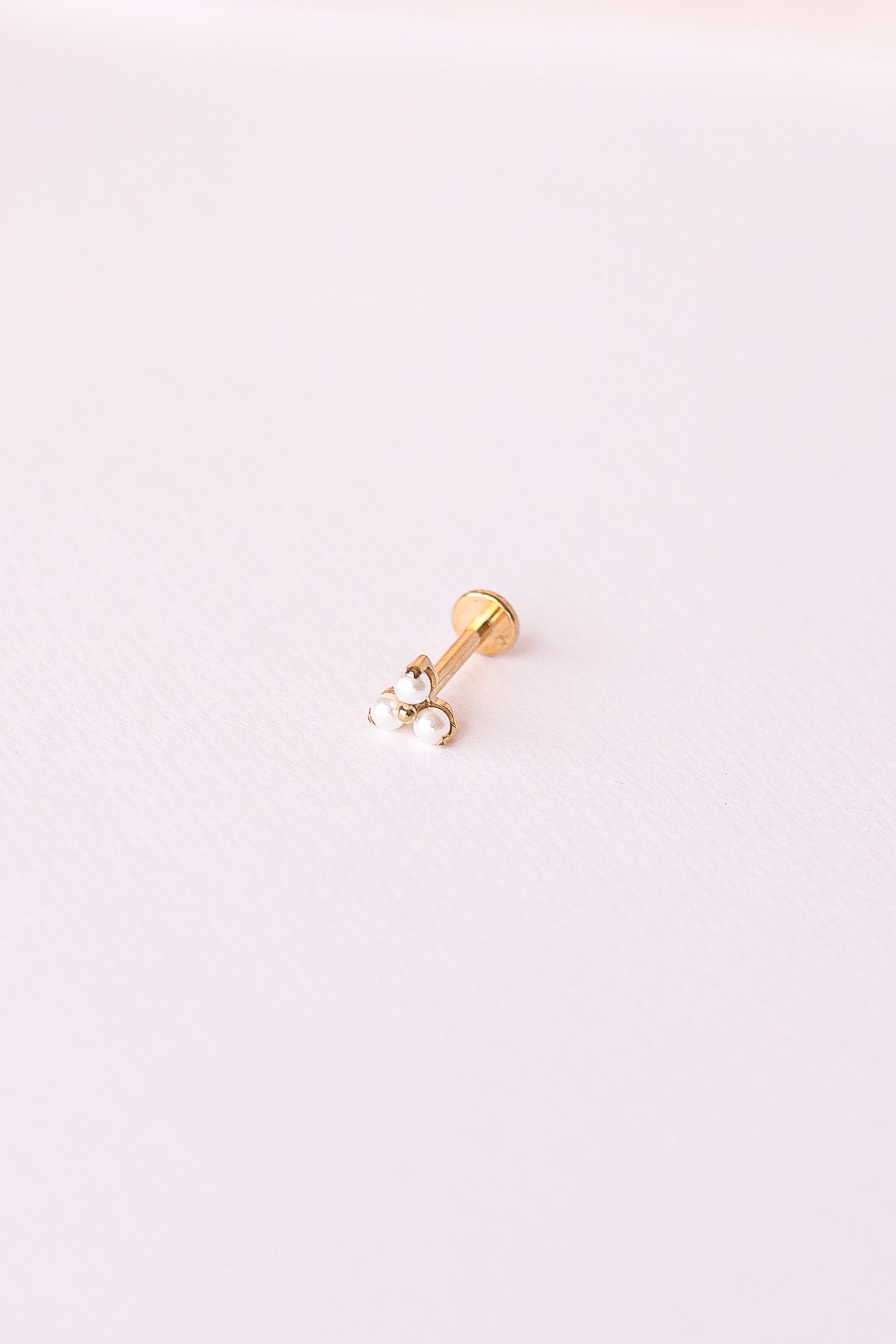Pearl Trio Flat Back Earring