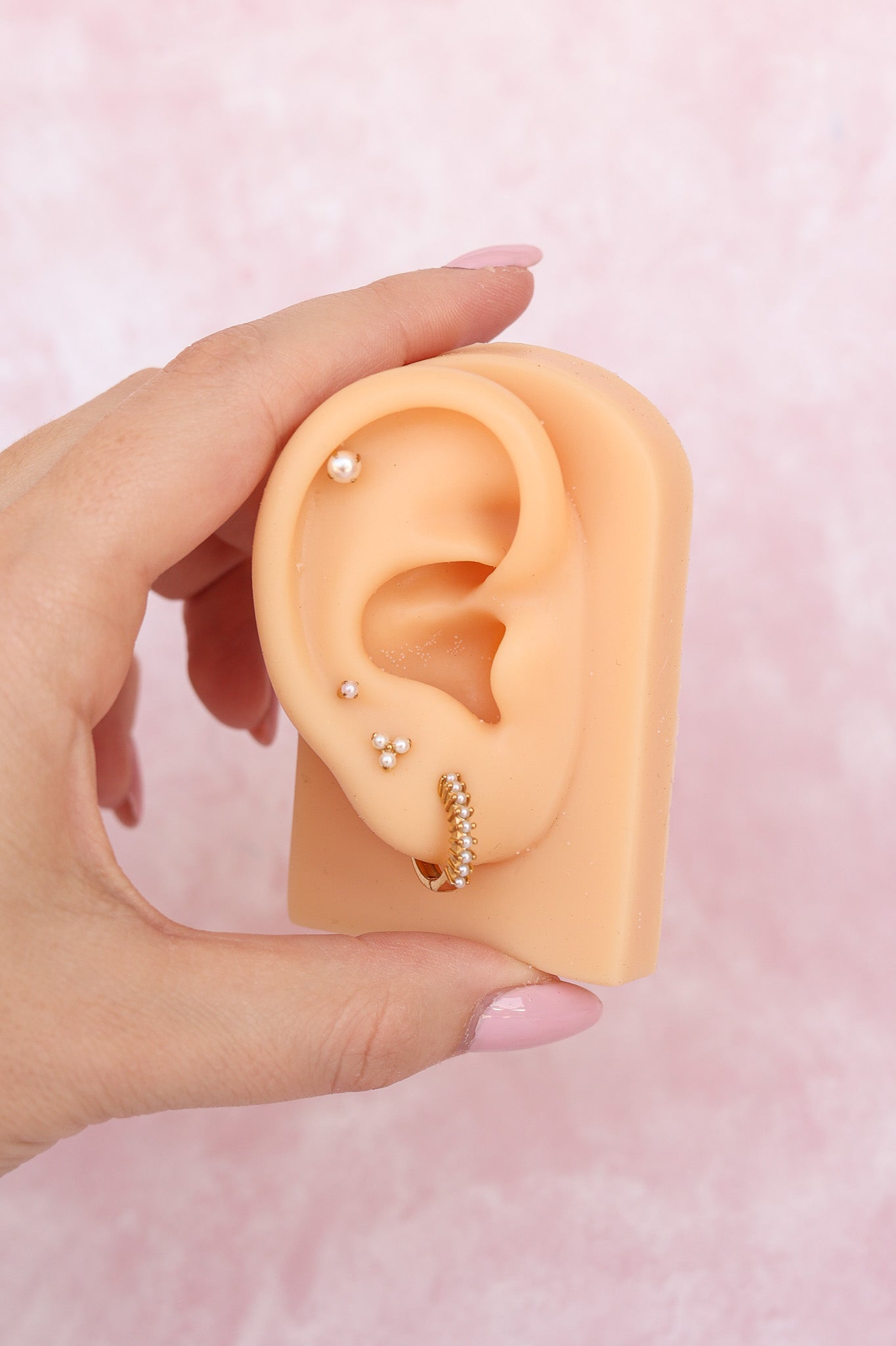 Pearl Trio Flat Back Earring