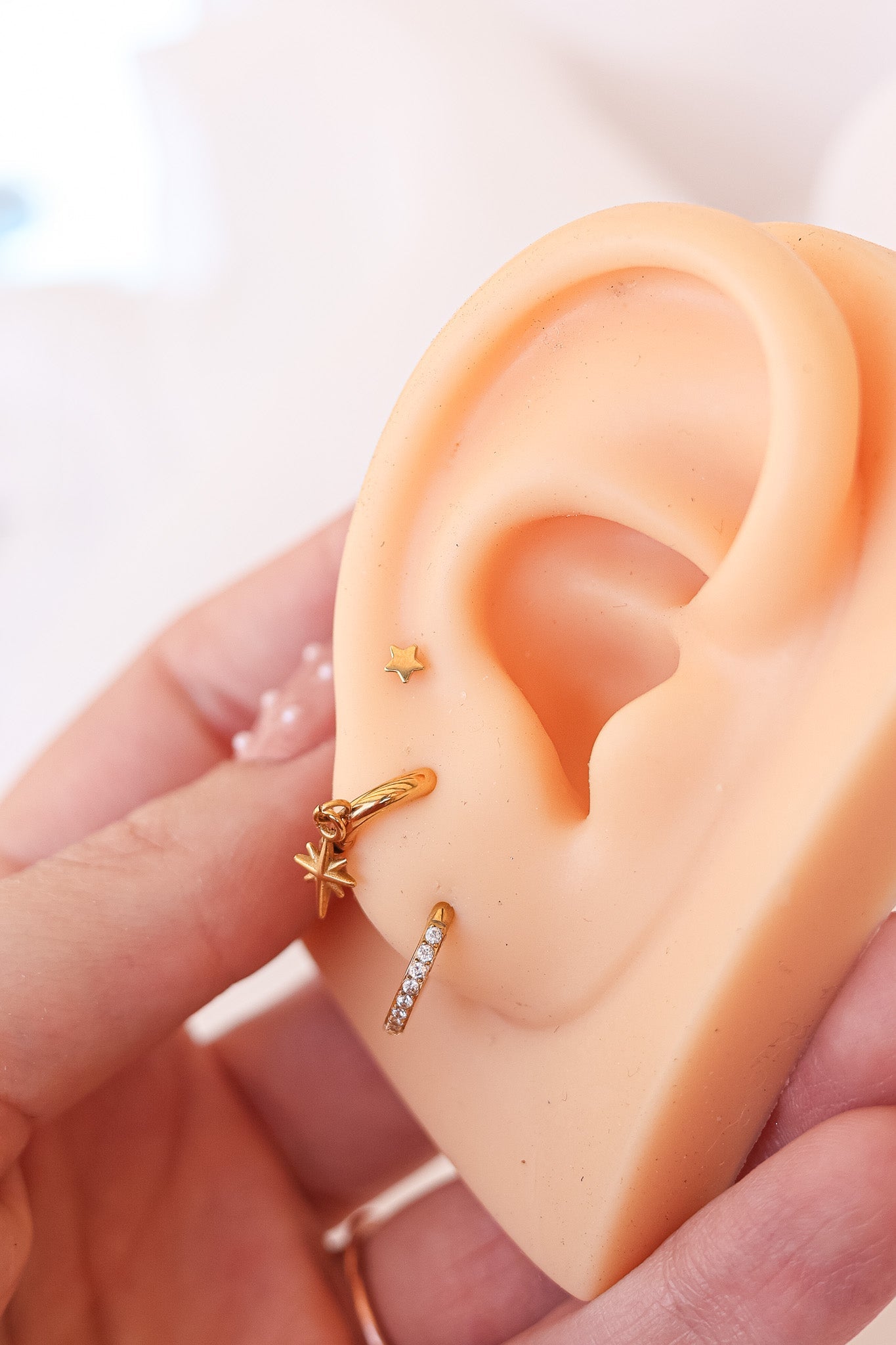 Mini Star Flat Back Stud Earring