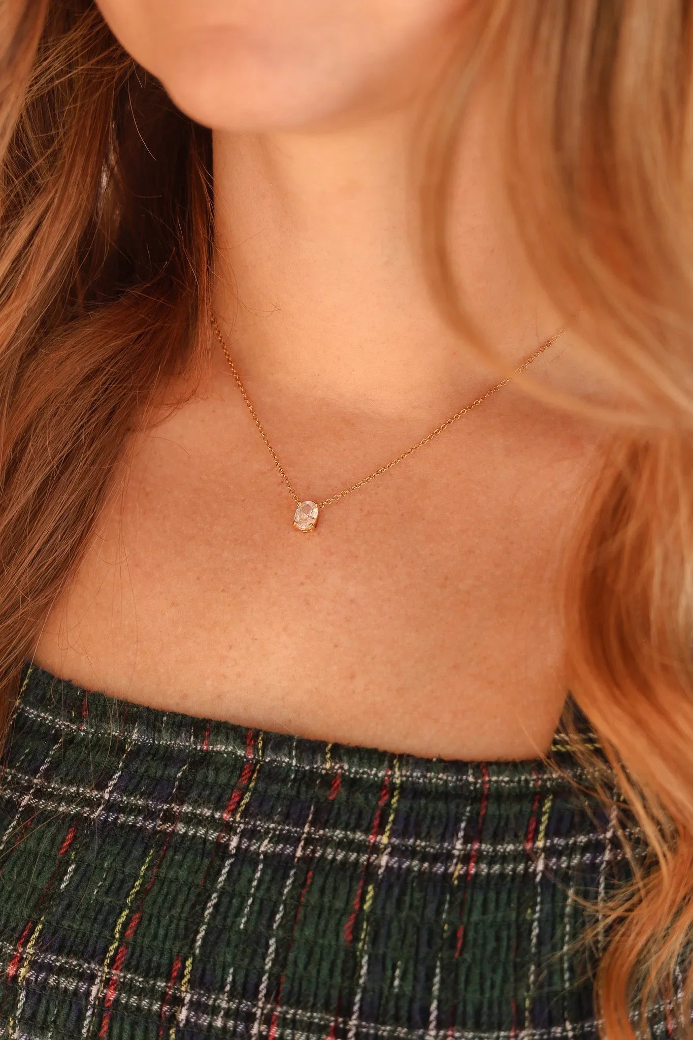 Mary Crystal Drop Necklace