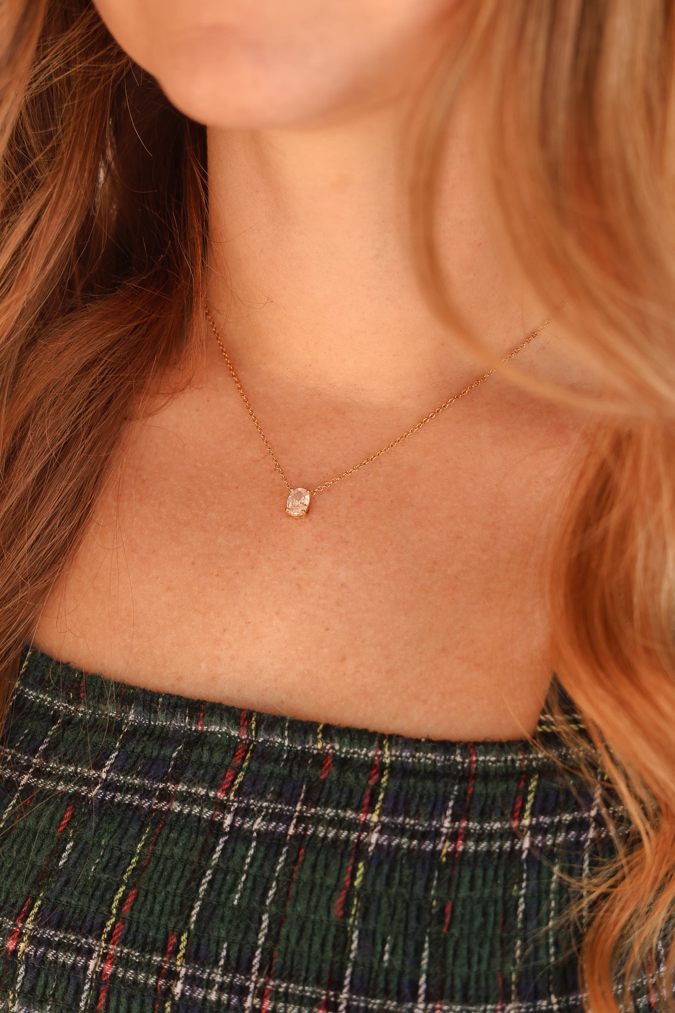 Mary Crystal Drop Necklace