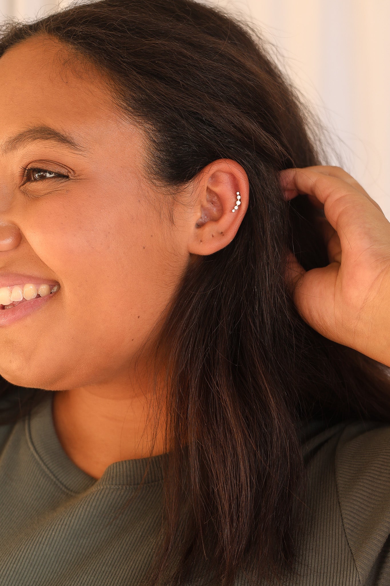 Monroe Flat Back Crystal Stud Earring