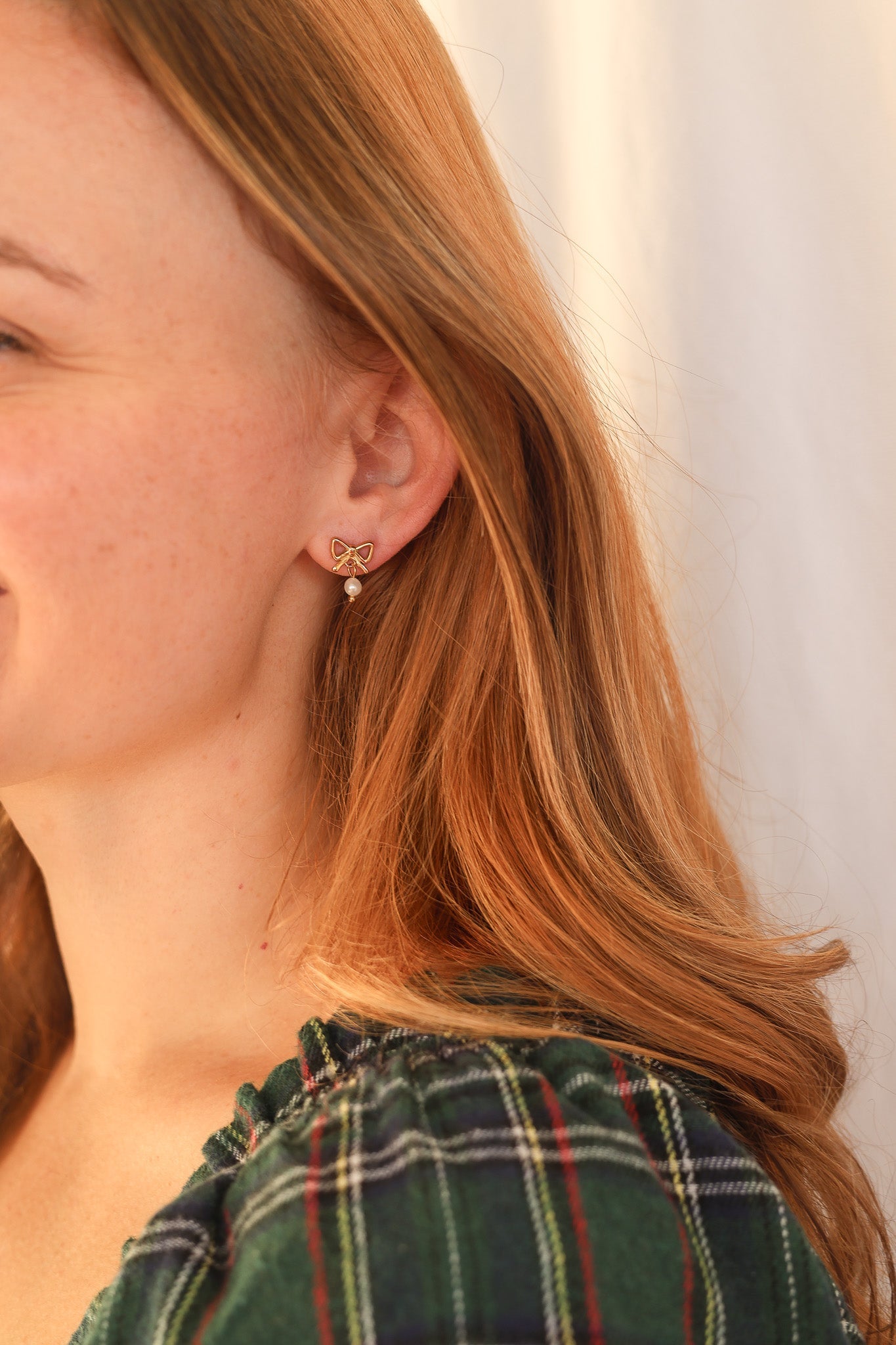 Jane Bow & Pearl Drop Earring