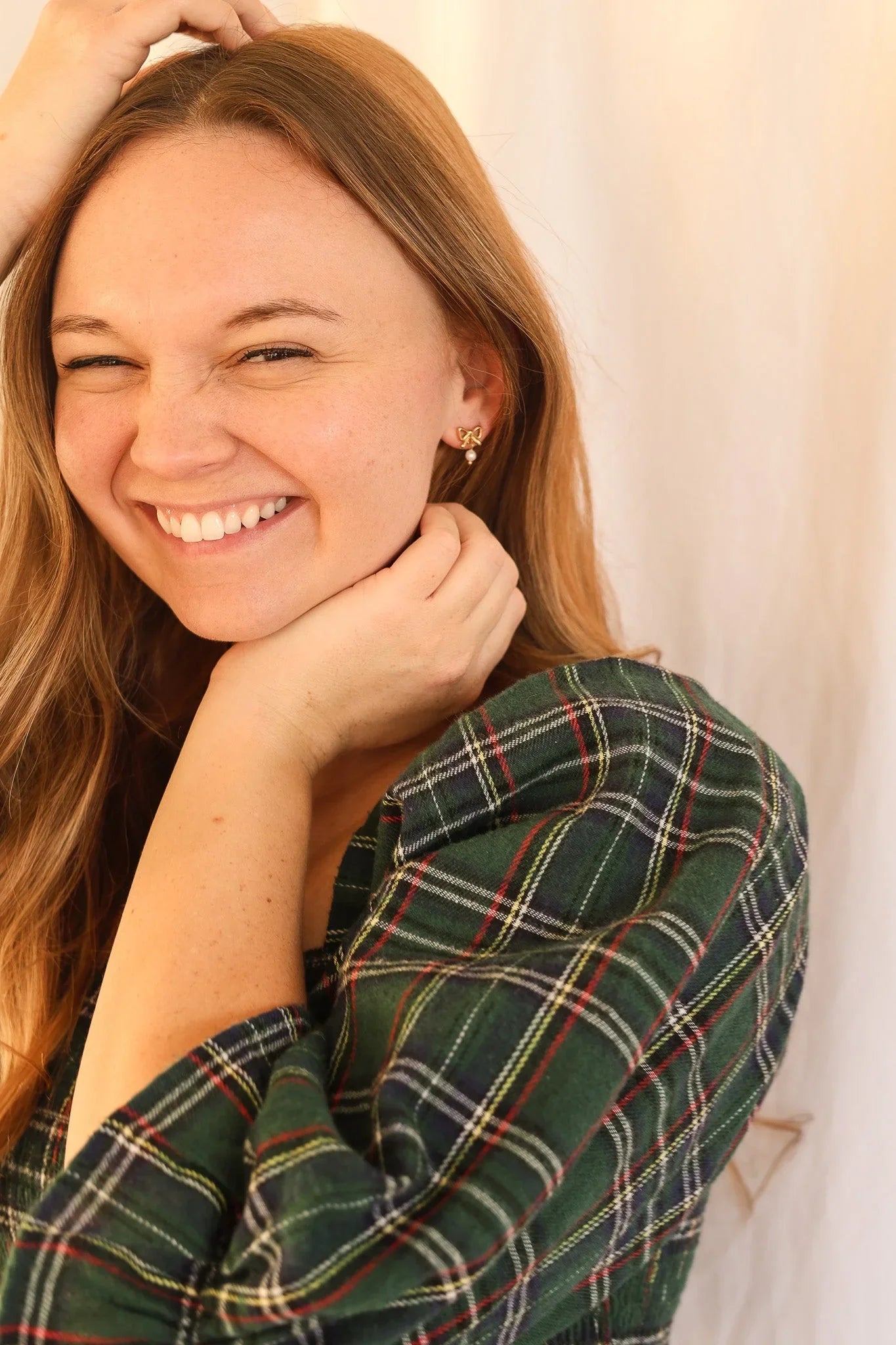 Jane Bow & Pearl Drop Earring