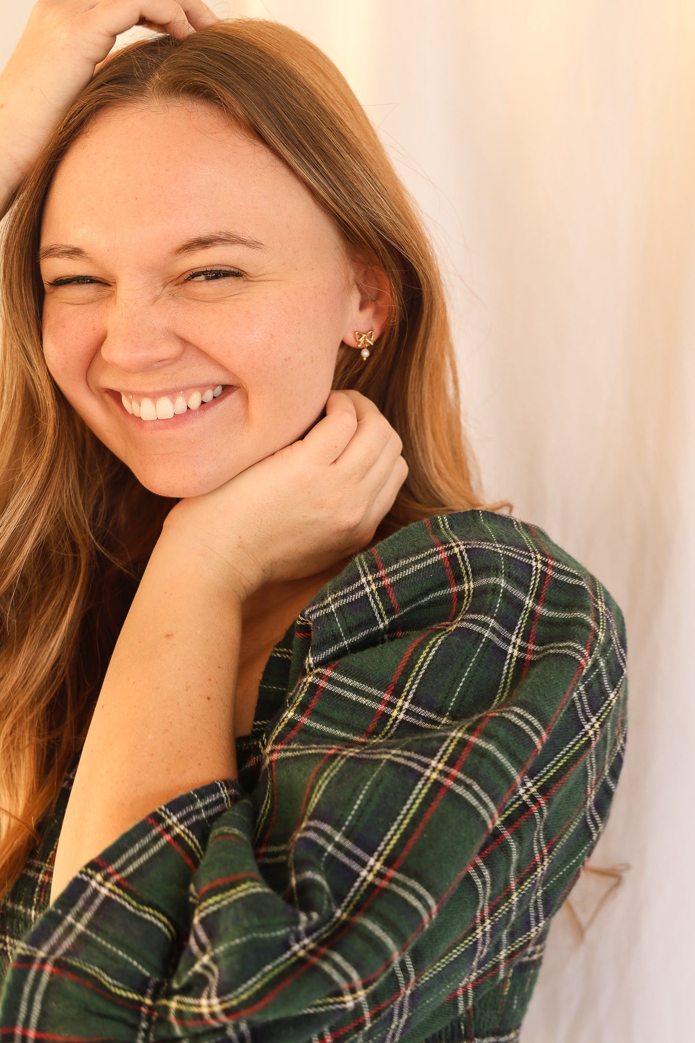 Jane Bow & Pearl Drop Earring