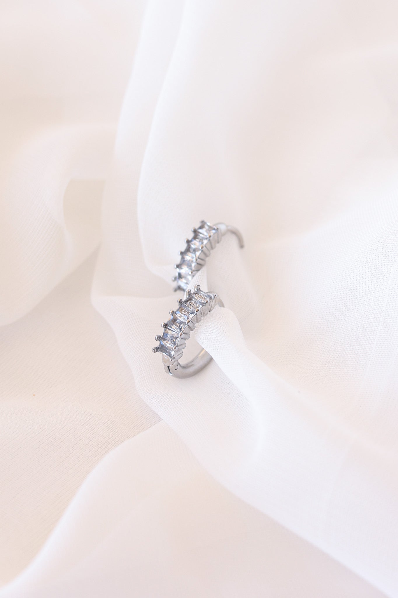 Crystal Diamond Hoop Earrings