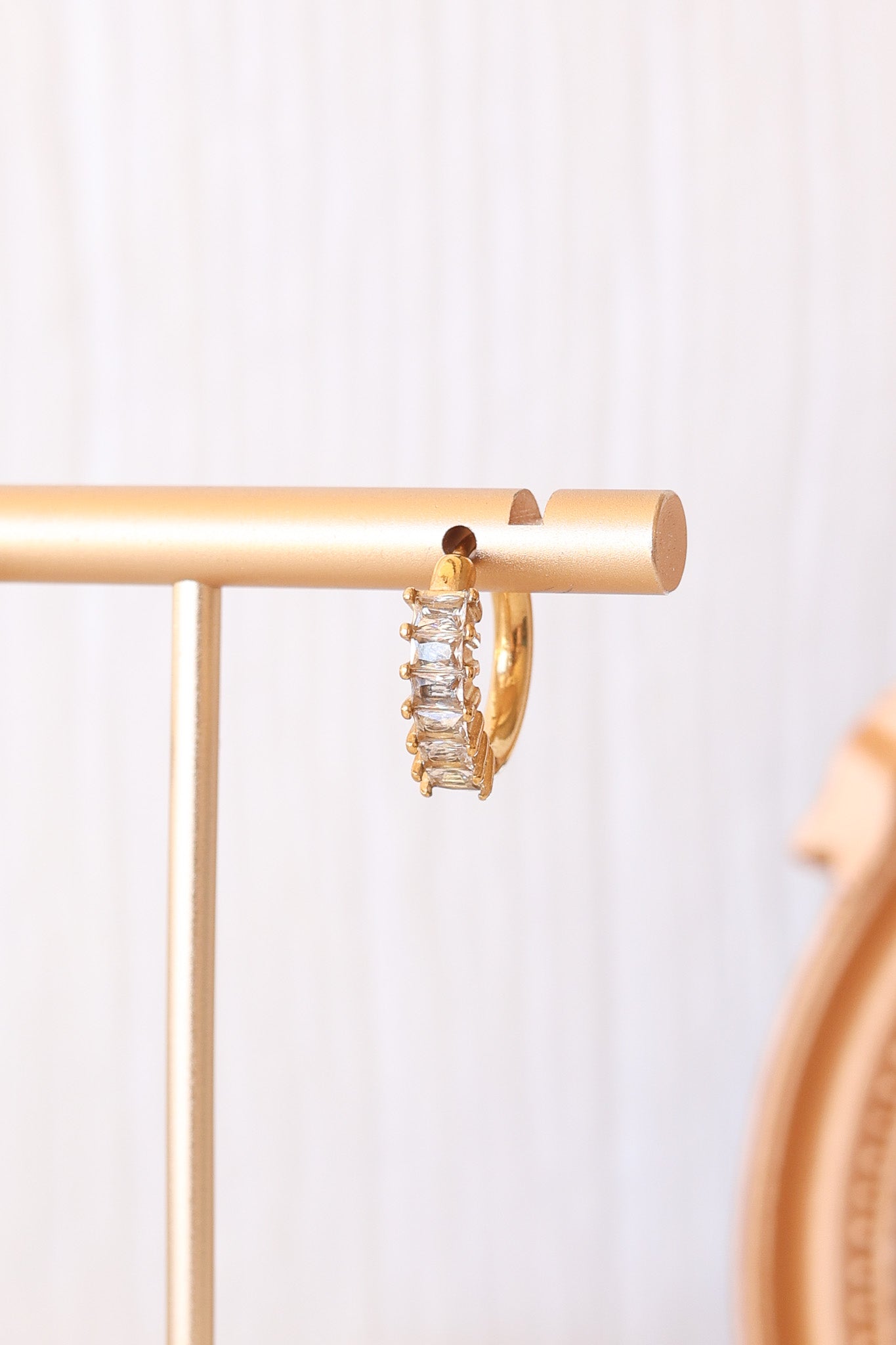 Crystal Diamond Hoop Earrings