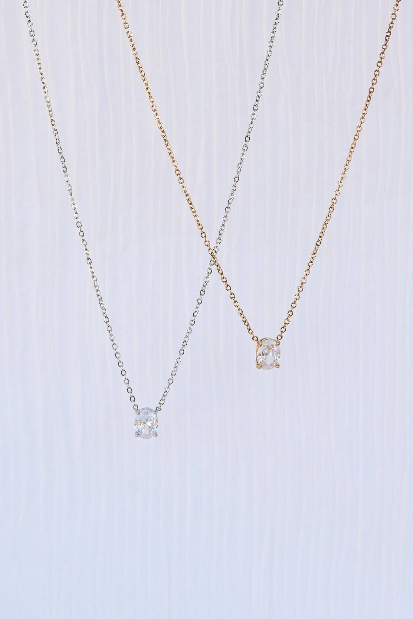 Mary Crystal Drop Necklace