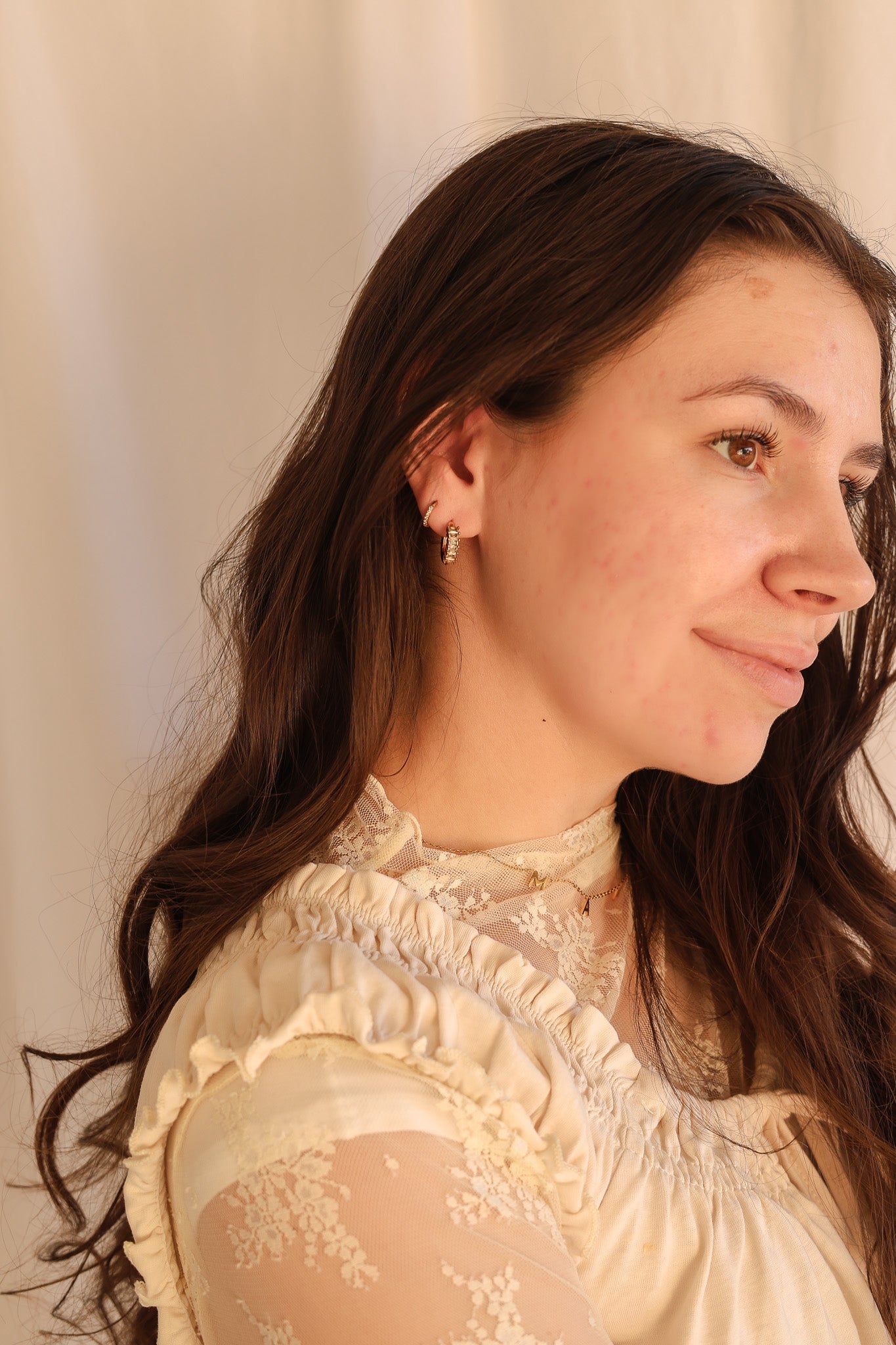 Crystal Diamond Hoop Earrings