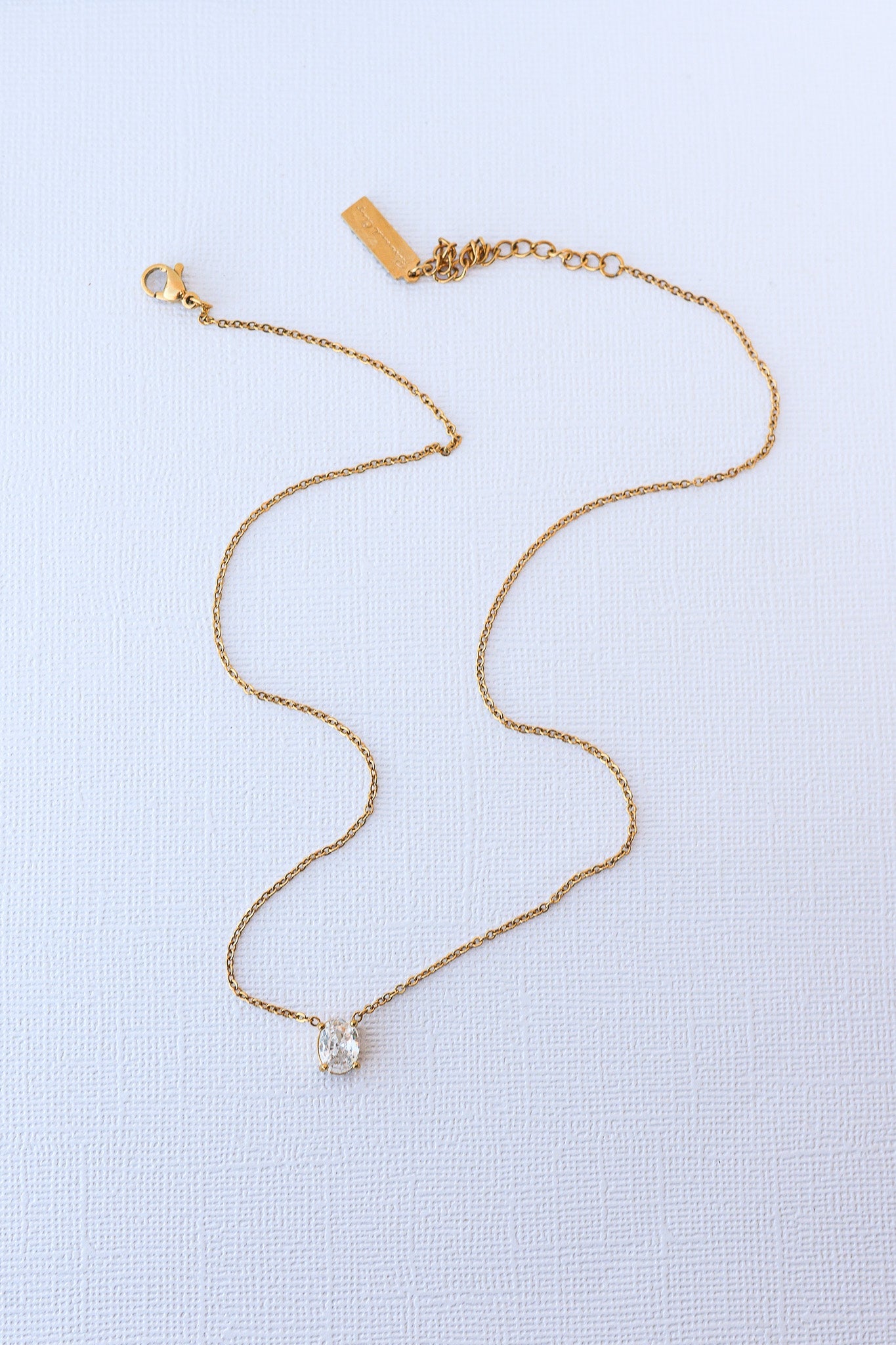 Mary Crystal Drop Necklace