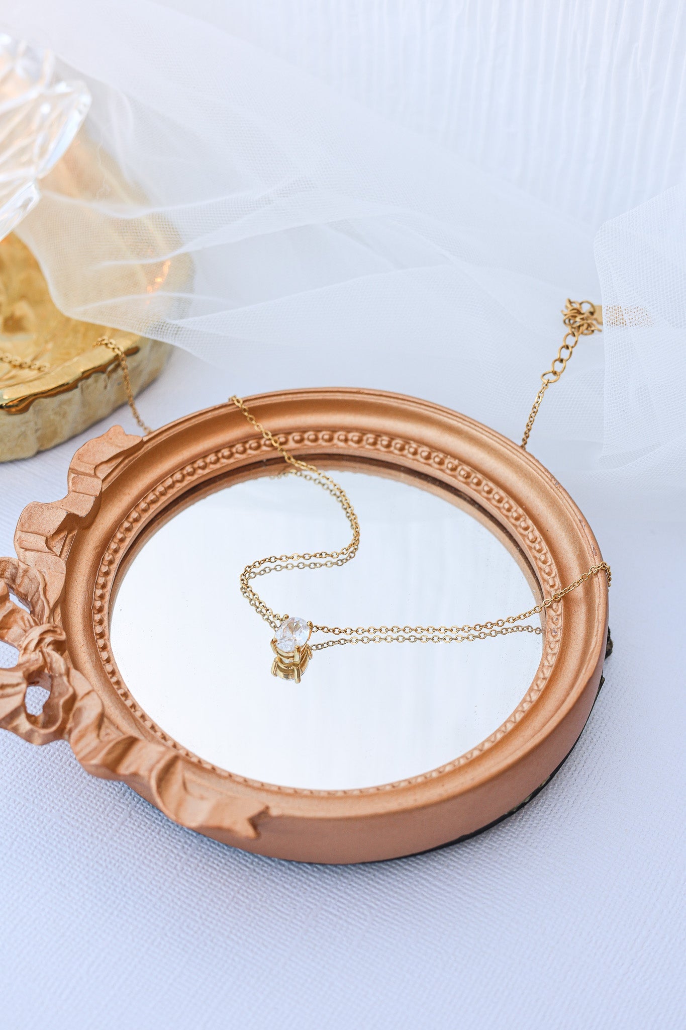 Mary Crystal Drop Necklace