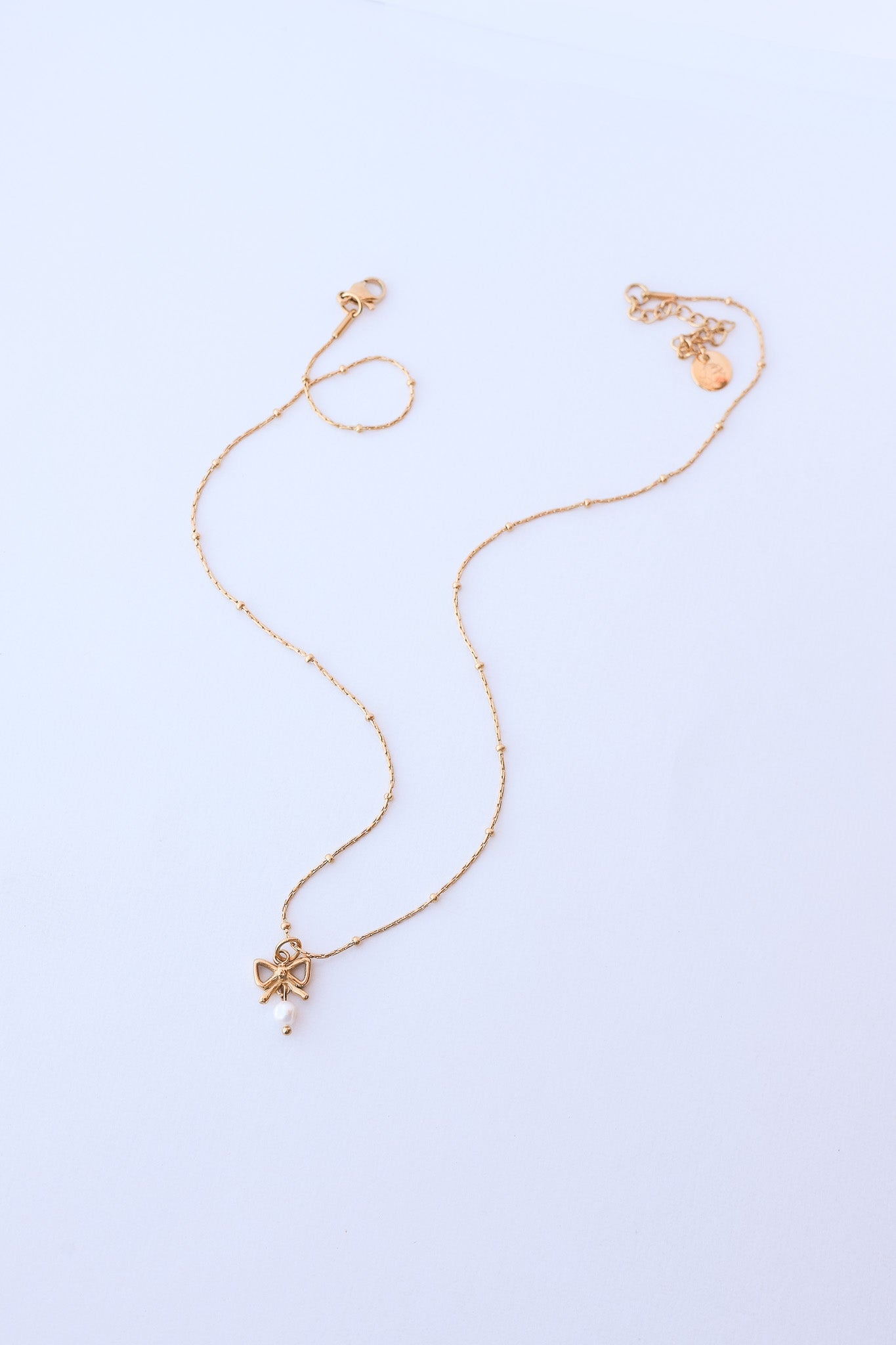 Jane Bow & Pearl Necklace