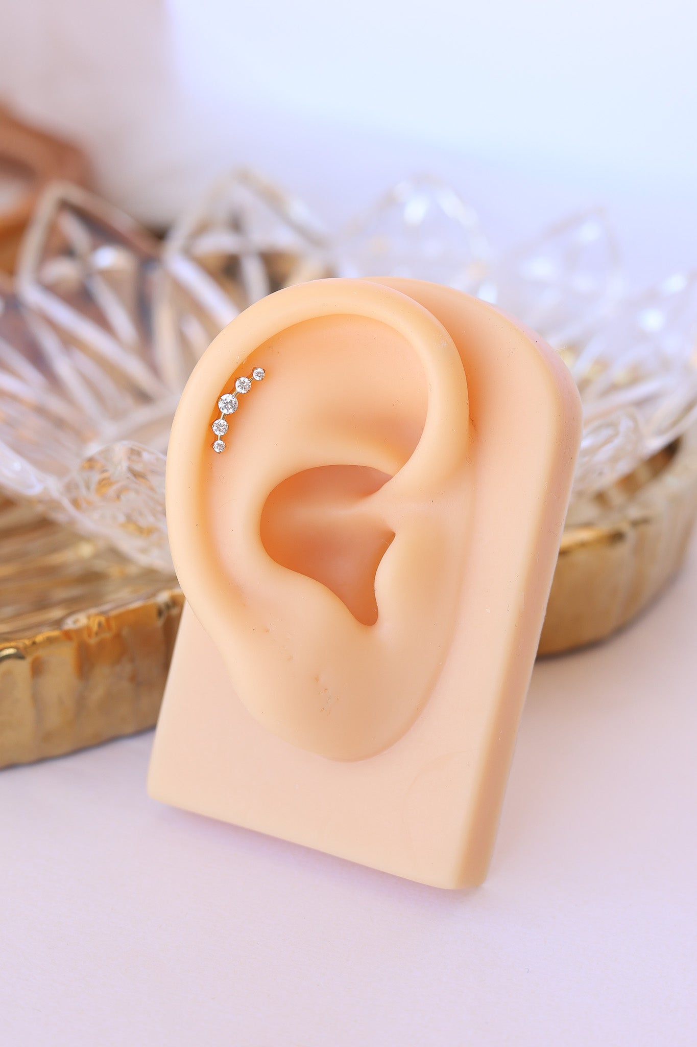 Monroe Flat Back Crystal Stud Earring