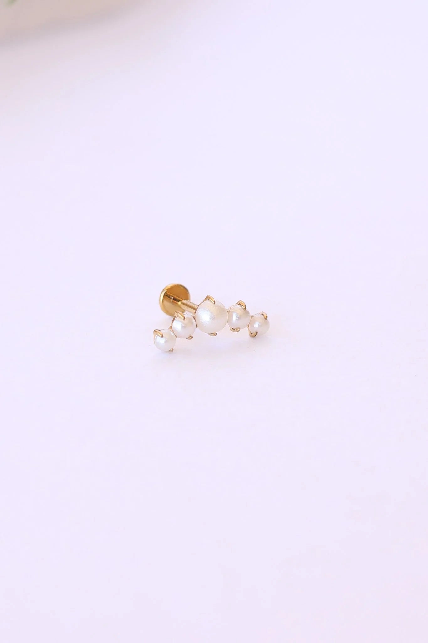 Hepburn Flat Back Pearl Stud Earring