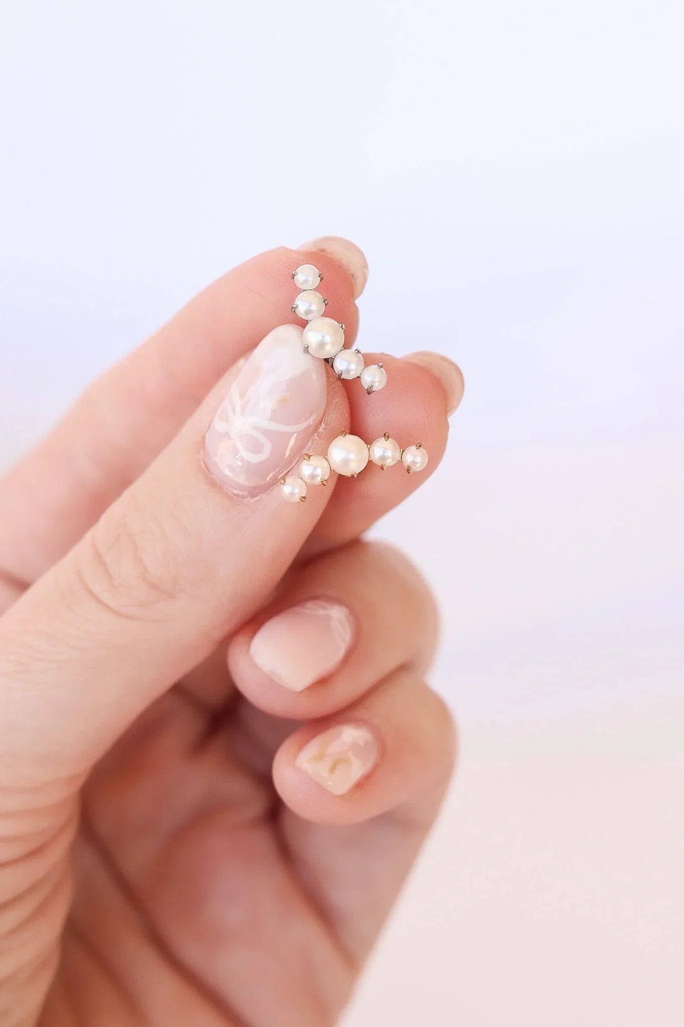 Hepburn Flat Back Pearl Stud Earring