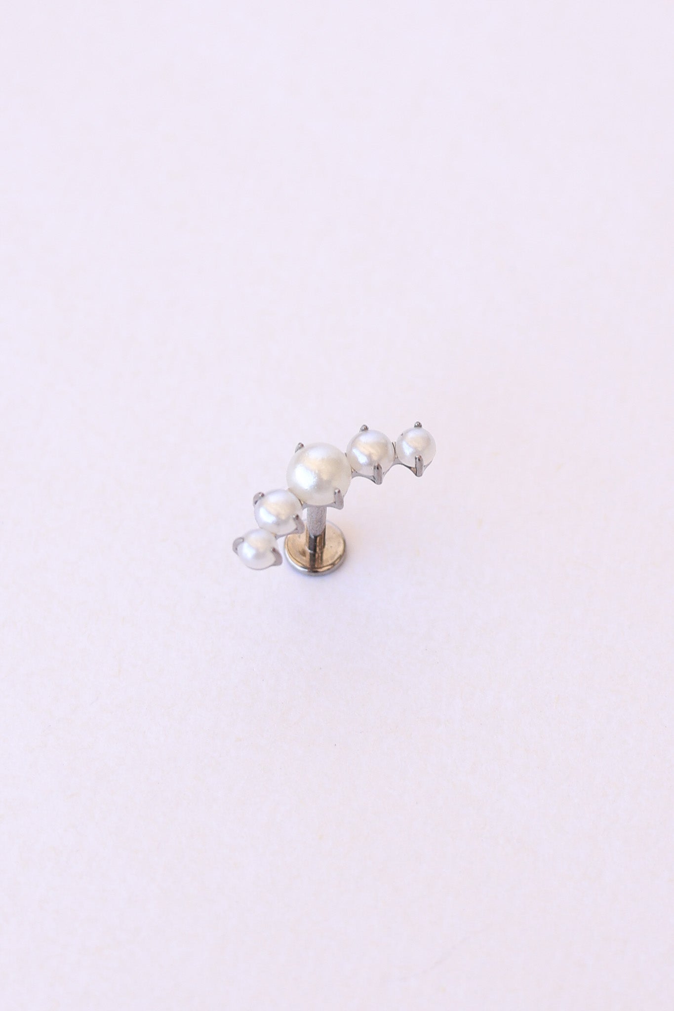 Hepburn Flat Back Pearl Stud Earring