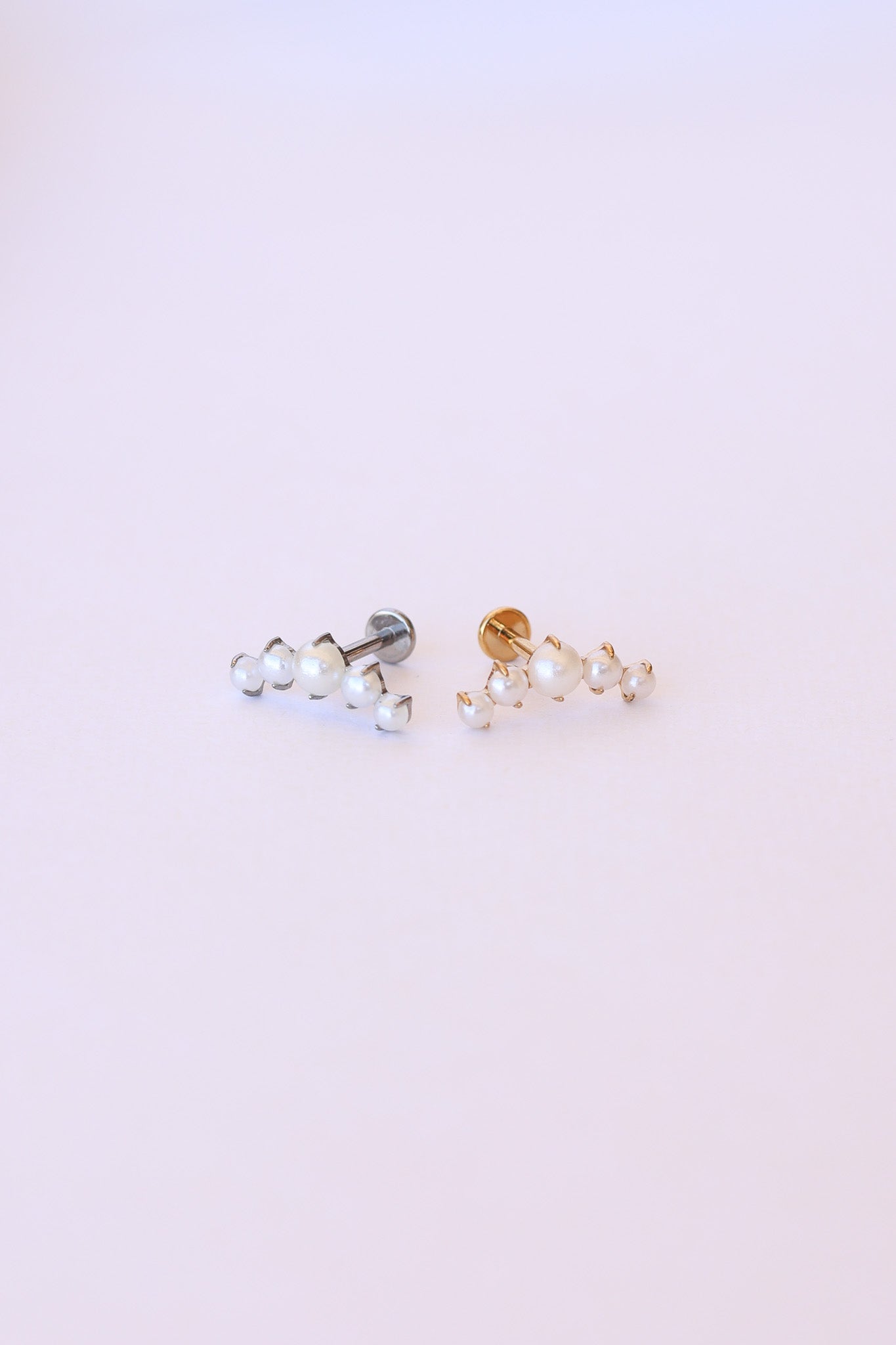 Hepburn Flat Back Pearl Stud Earring