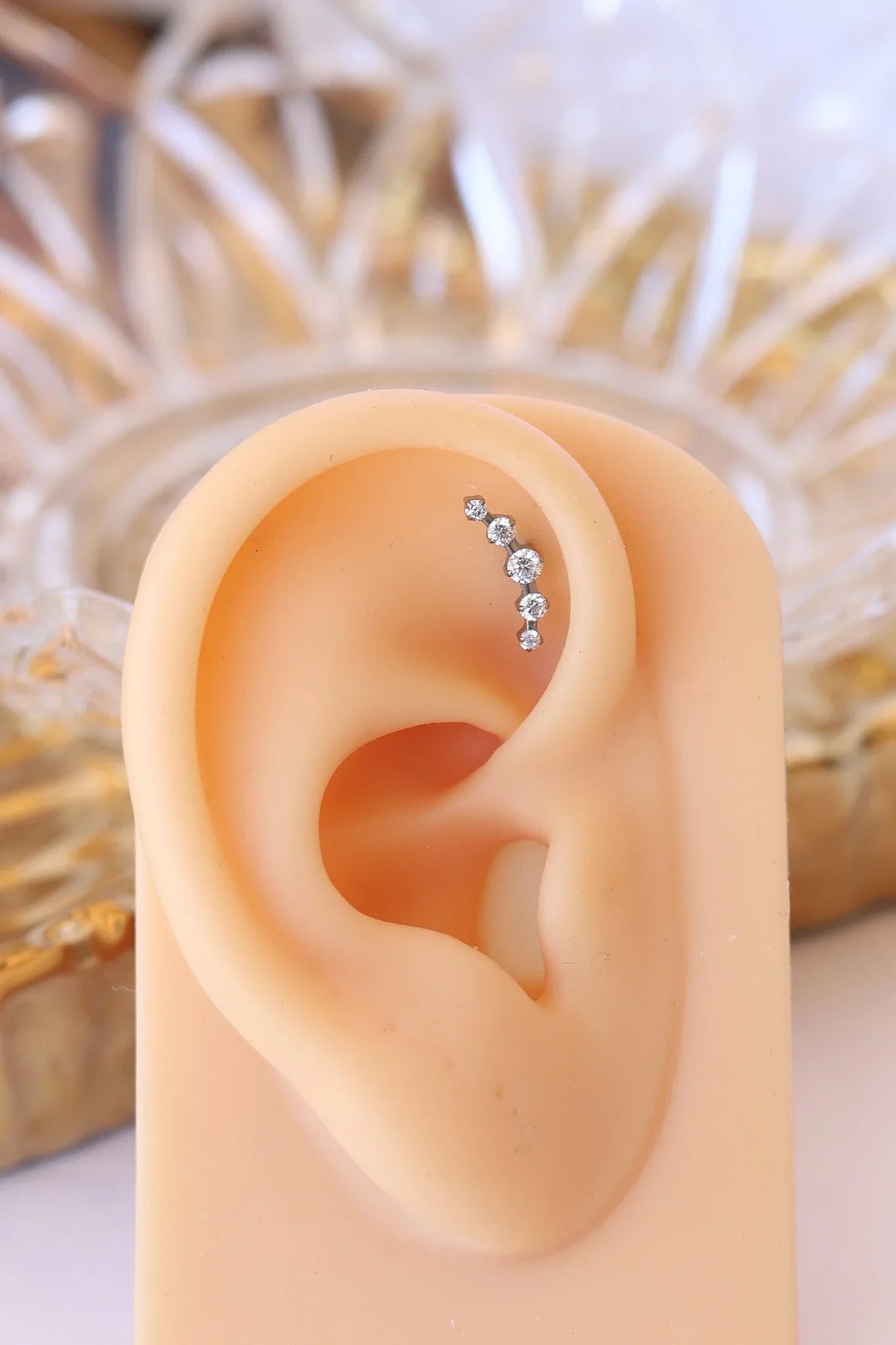 Monroe Flat Back Crystal Stud Earring