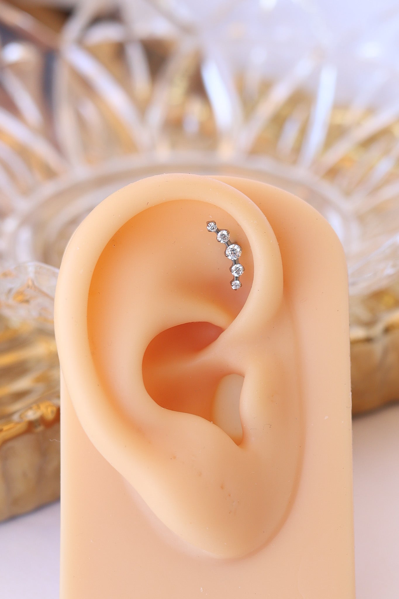 Monroe Flat Back Crystal Stud Earring