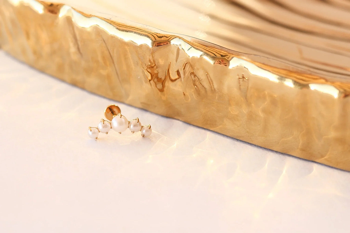 Hepburn Flat Back Pearl Stud Earring