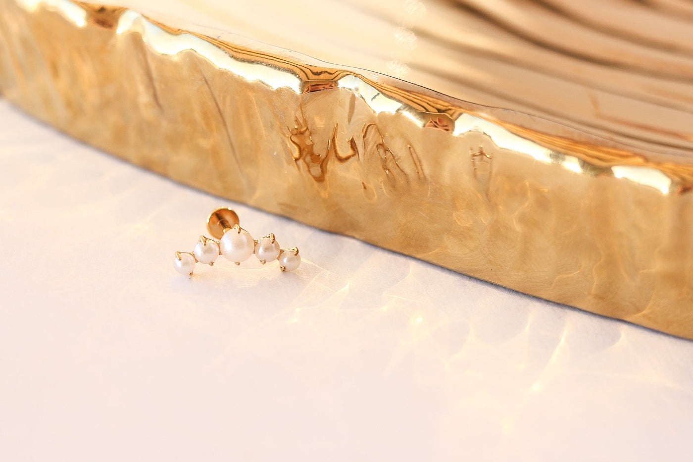 Hepburn Flat Back Pearl Stud Earring