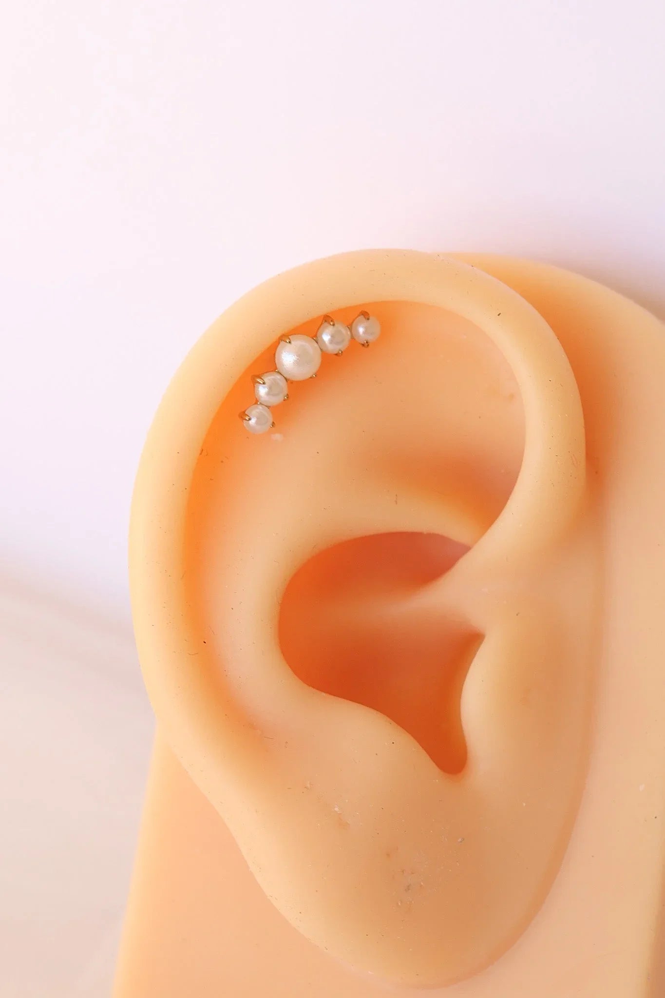 Hepburn Flat Back Pearl Stud Earring