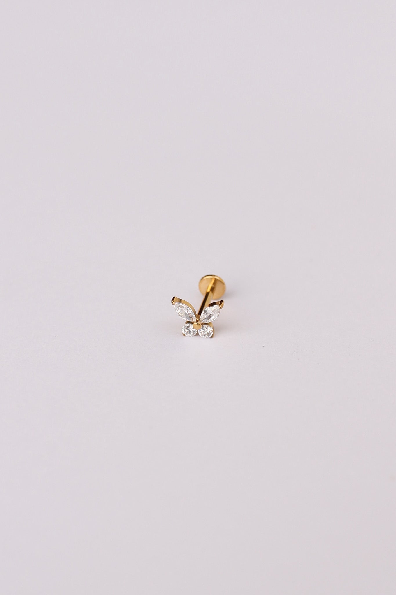 Crystal Butterfly Flat Back Stud Earring