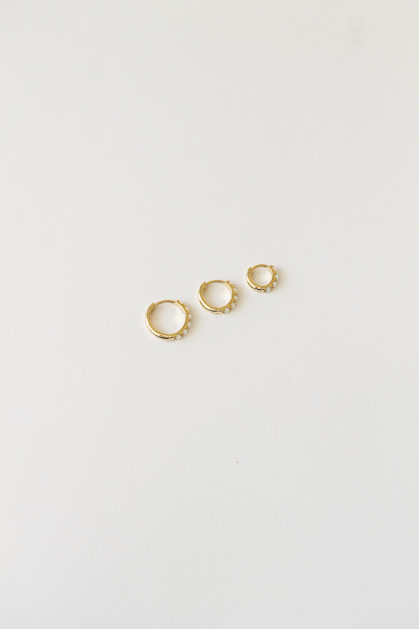 Micro Opal Hoop Earring