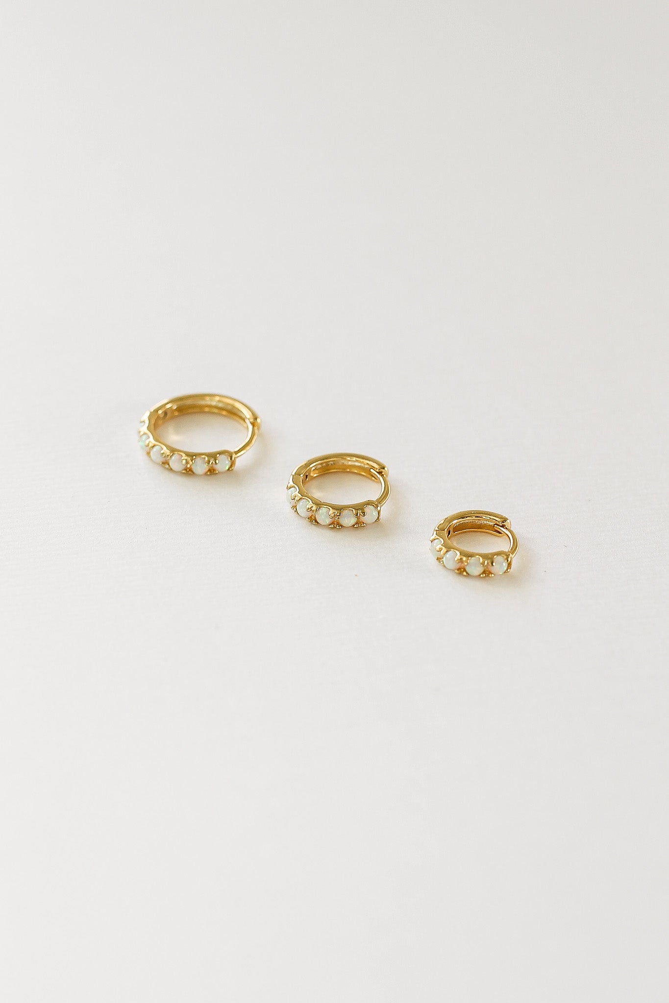 Micro Opal Hoop Earring