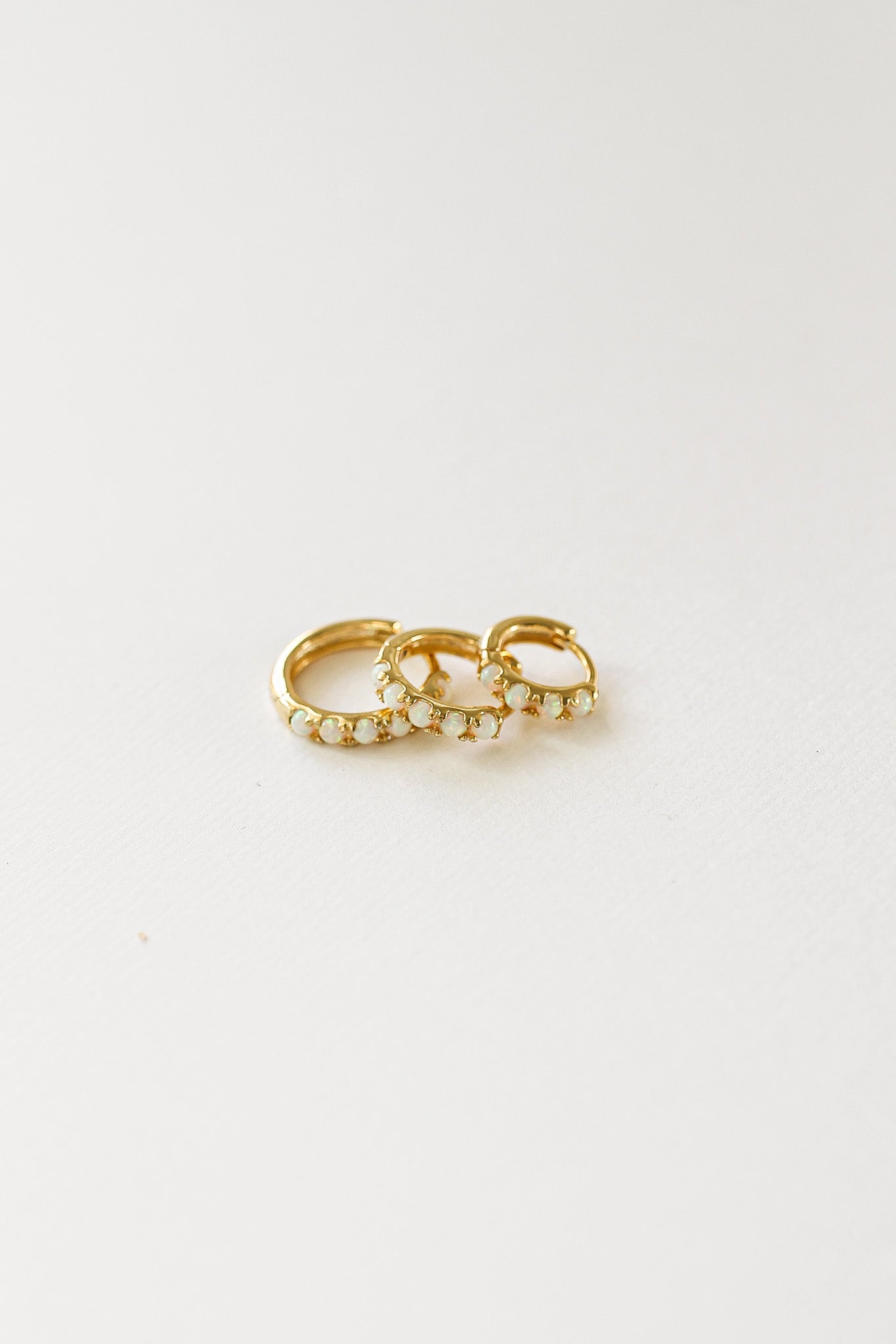 Micro Opal Hoop Earring