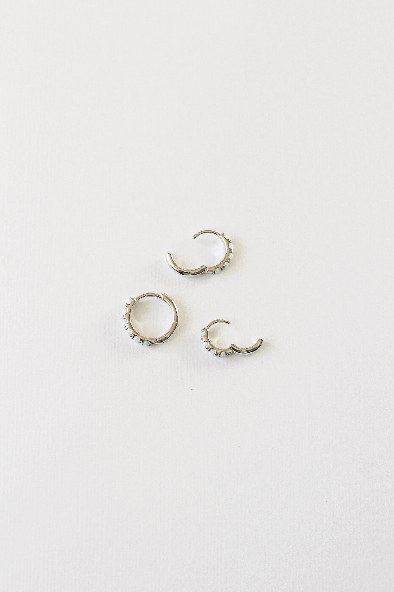 Micro Opal Hoop Earring