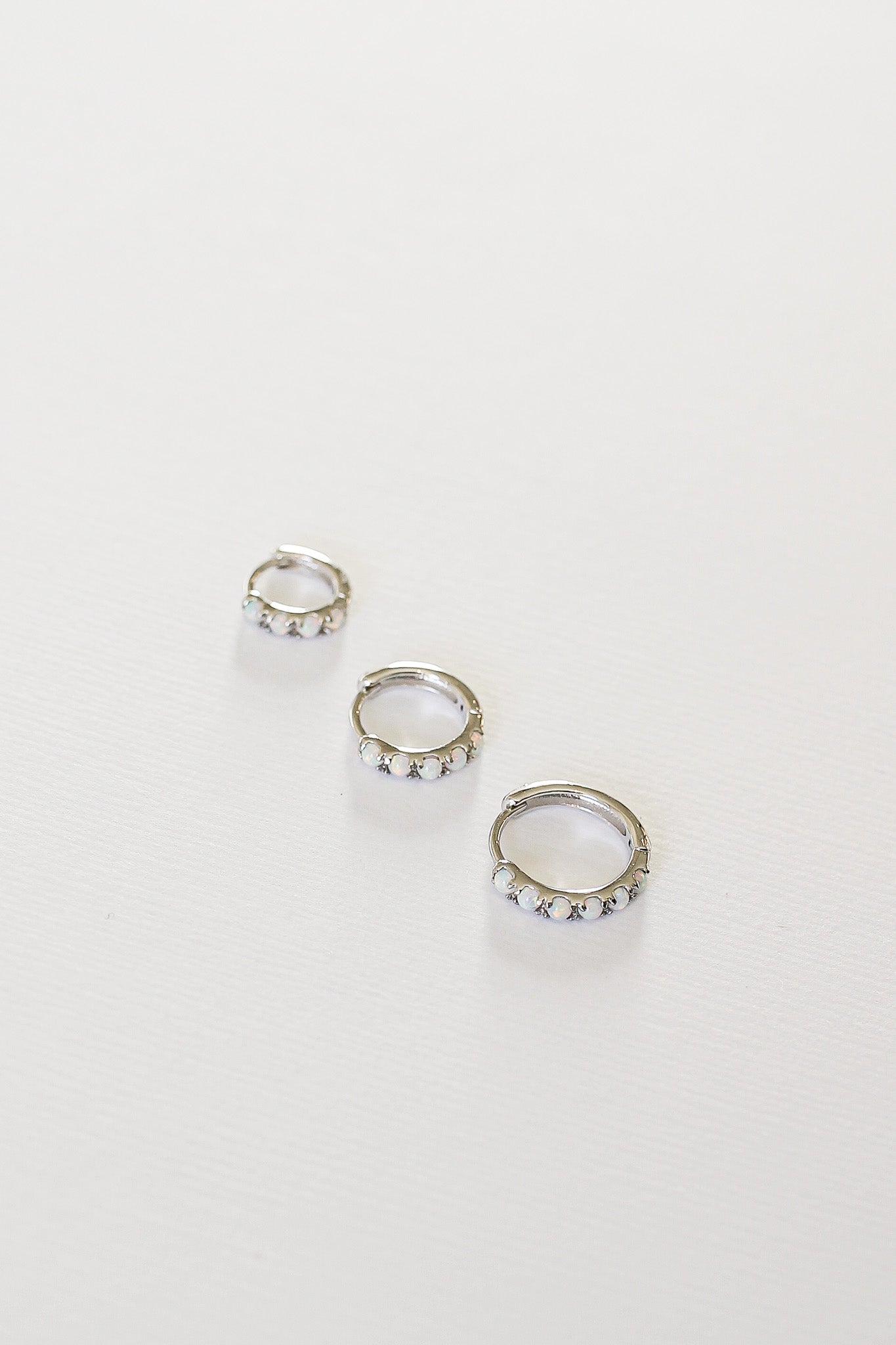 Micro Opal Hoop Earring