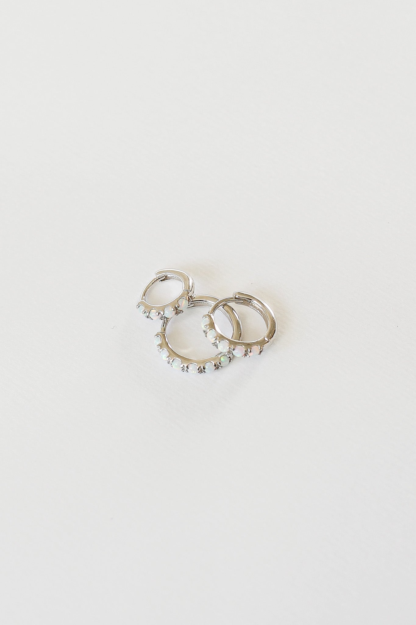 Micro Opal Hoop Earring