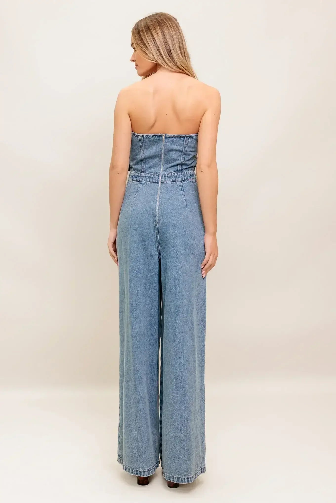 URBAN HARNESS DENIM JUMPSUIT