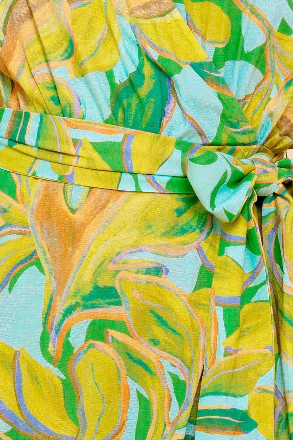 LINDSEY GREEN TROPICAL PRINT SKORT ROMPER
