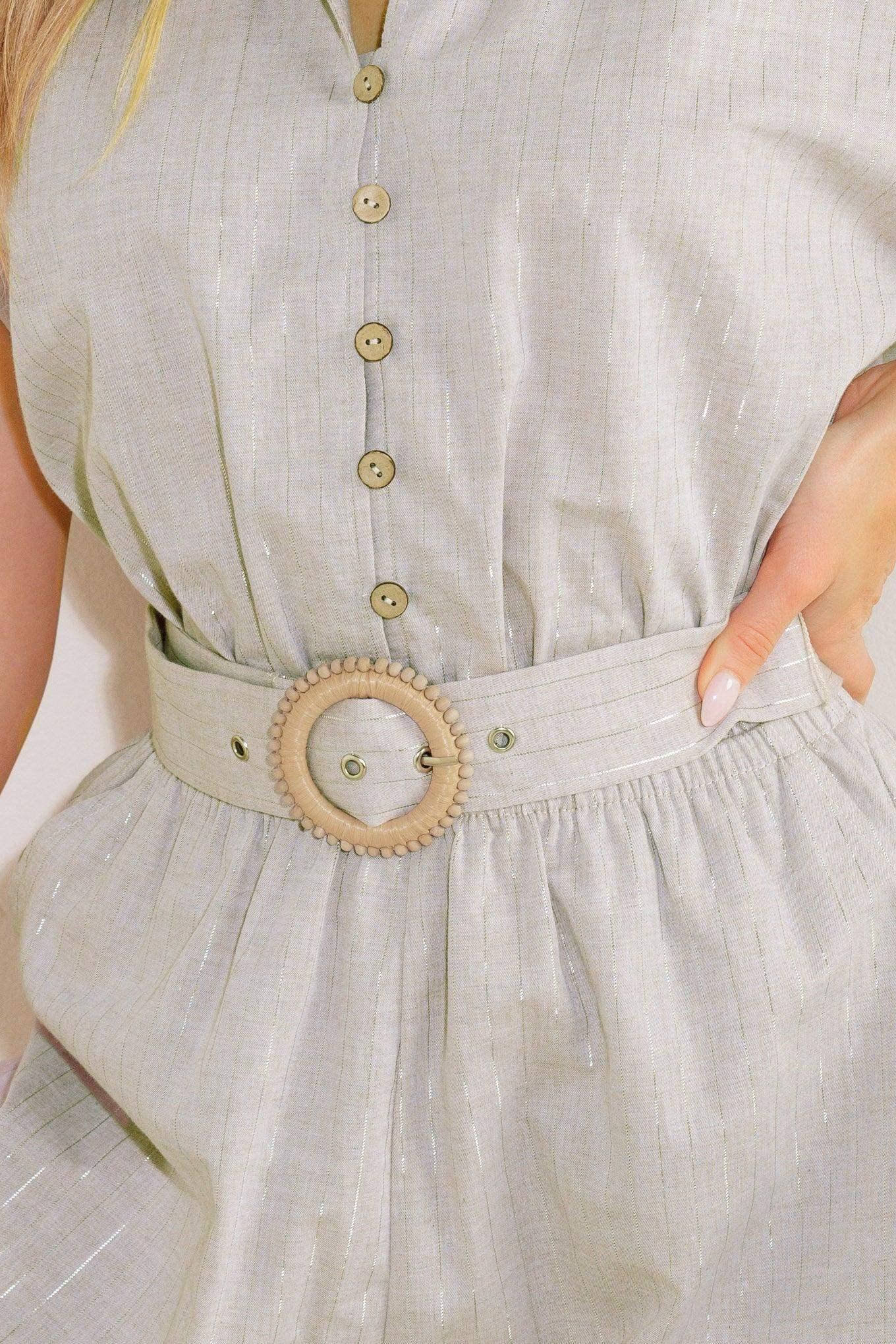 RENEE METALLIC THREAD ROMPER