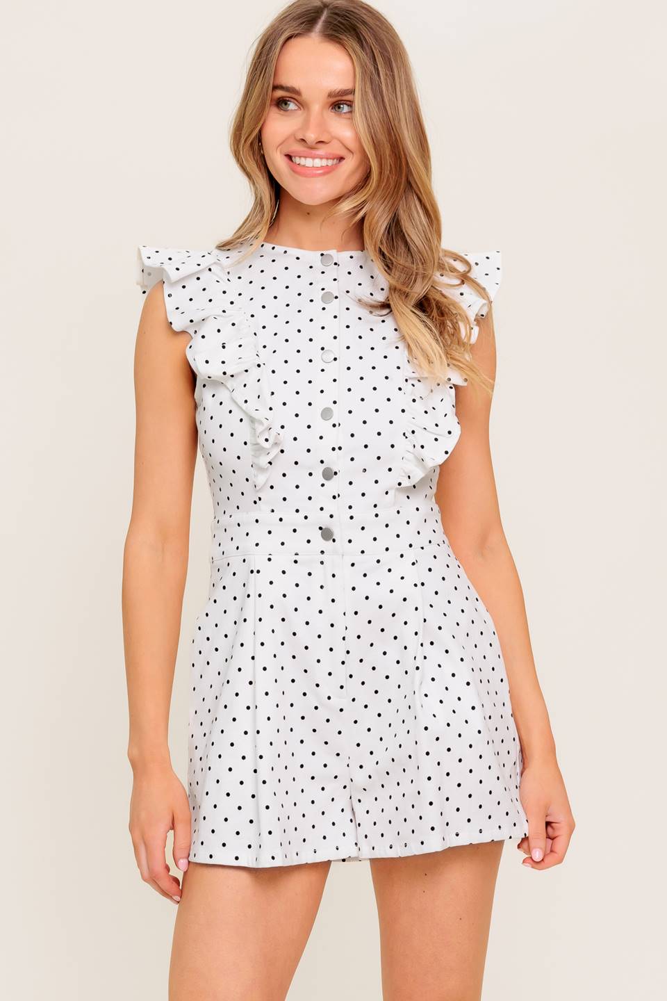 SUNNY MOOD POLKA DOT ROMPER