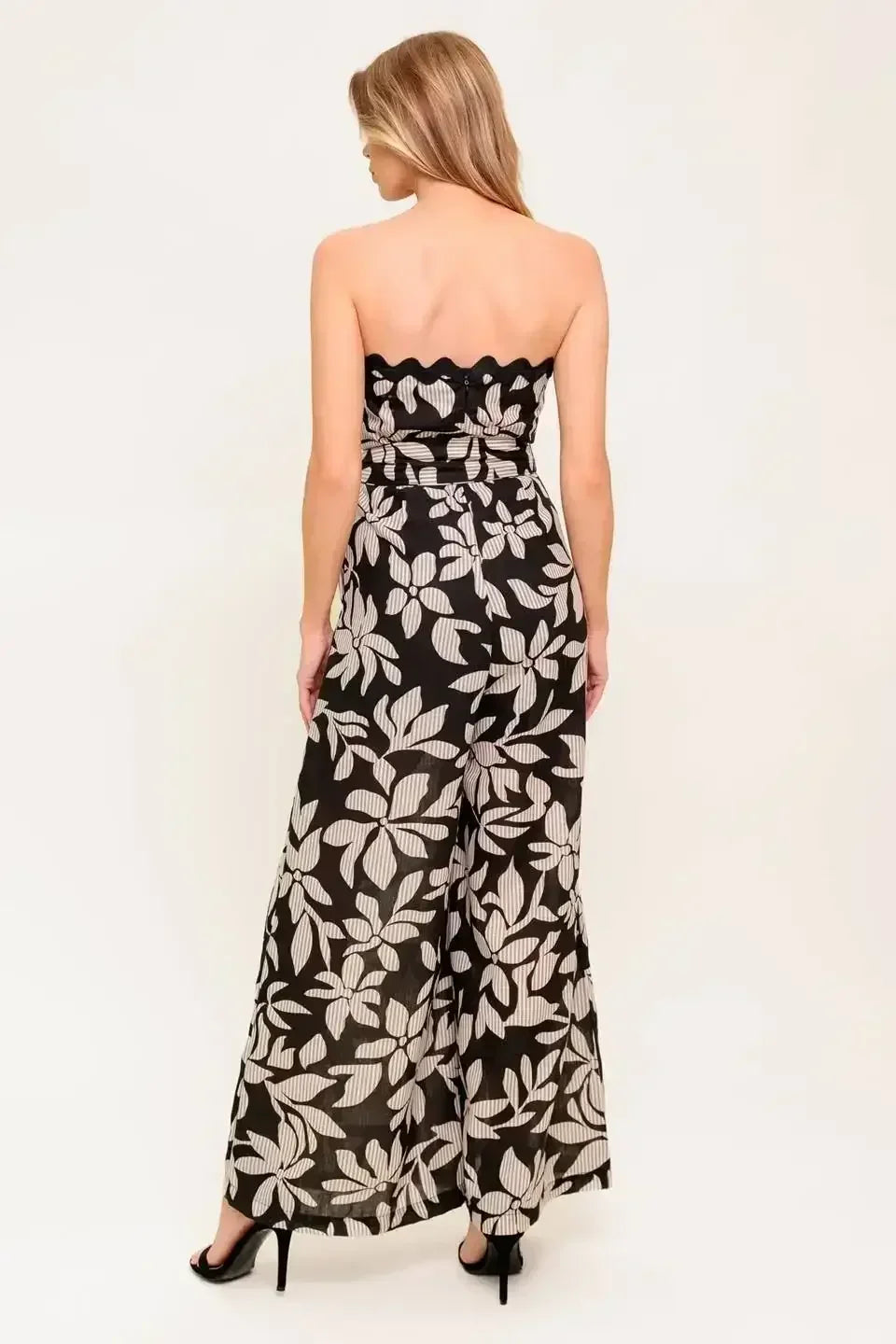 ZARIA STRAPLESS JUMPSUIT - BLACK - FINAL SALE