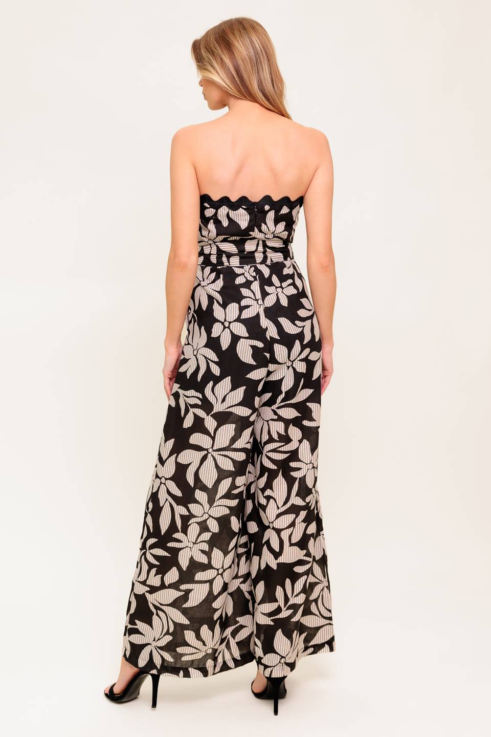 ZARIA STRAPLESS JUMPSUIT - BLACK