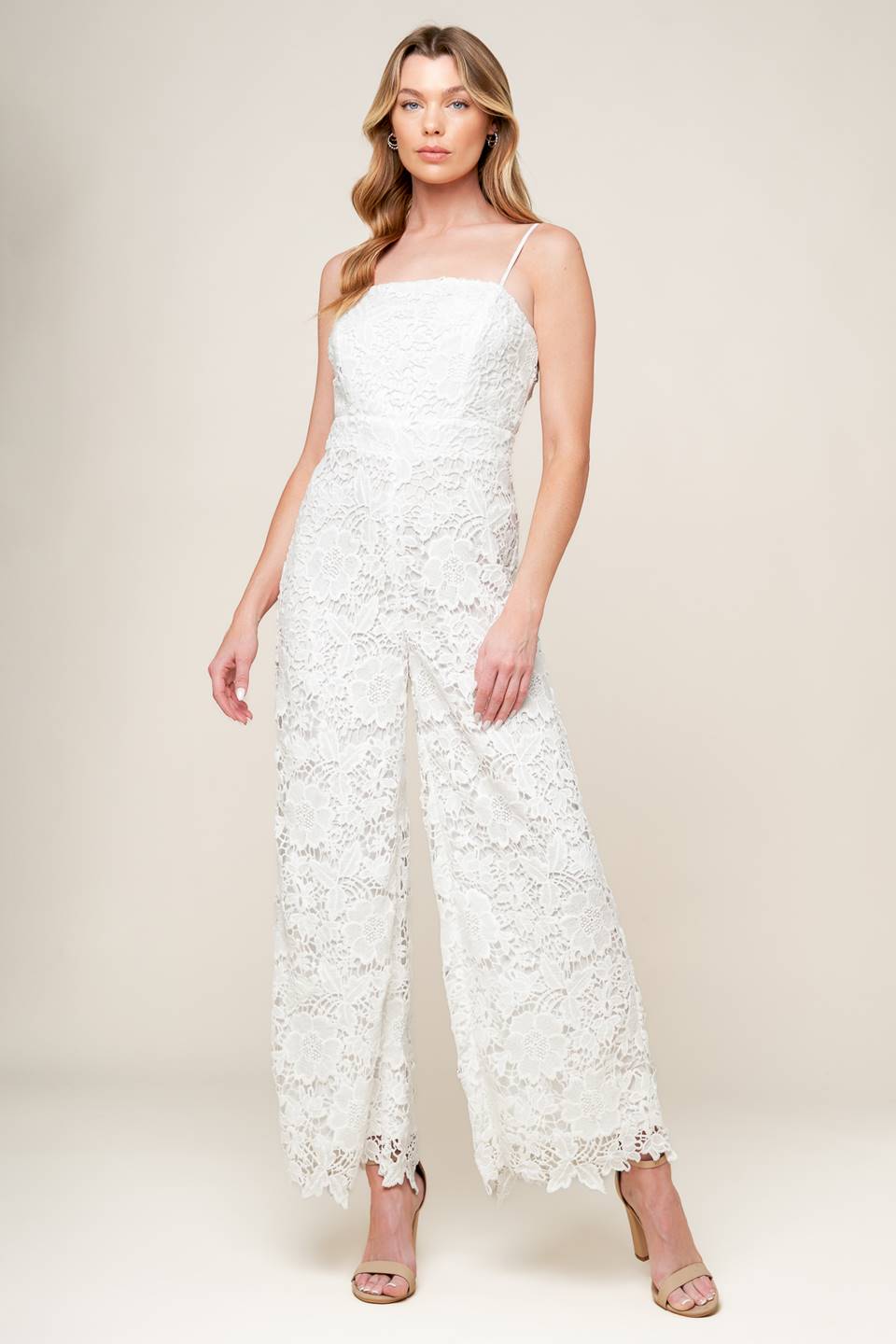 FOREVER YOURS - WHITE LACE BRIDAL JUMPSUIT - FINAL SALE