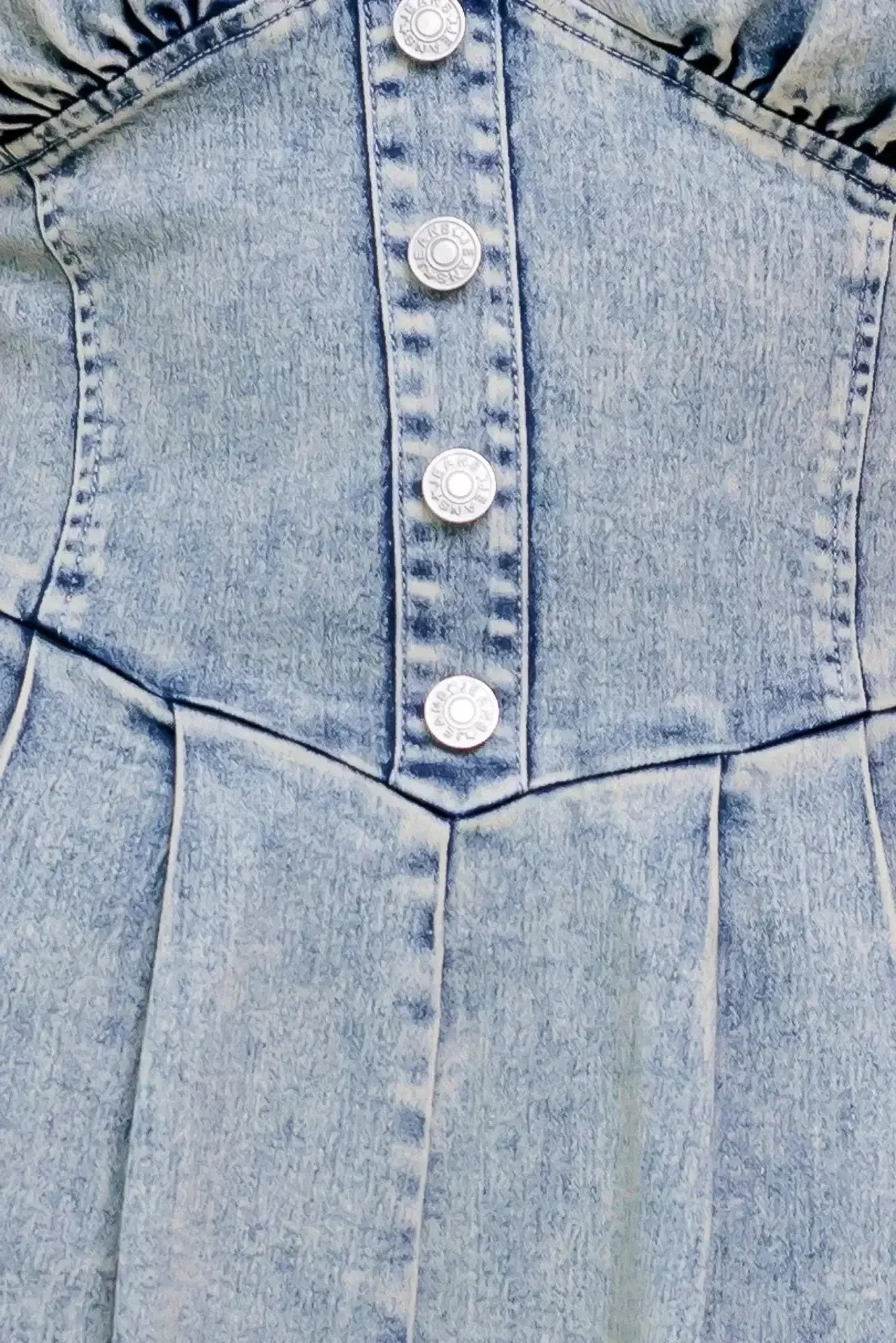 CORI ACID WASH DENIM ROMPER