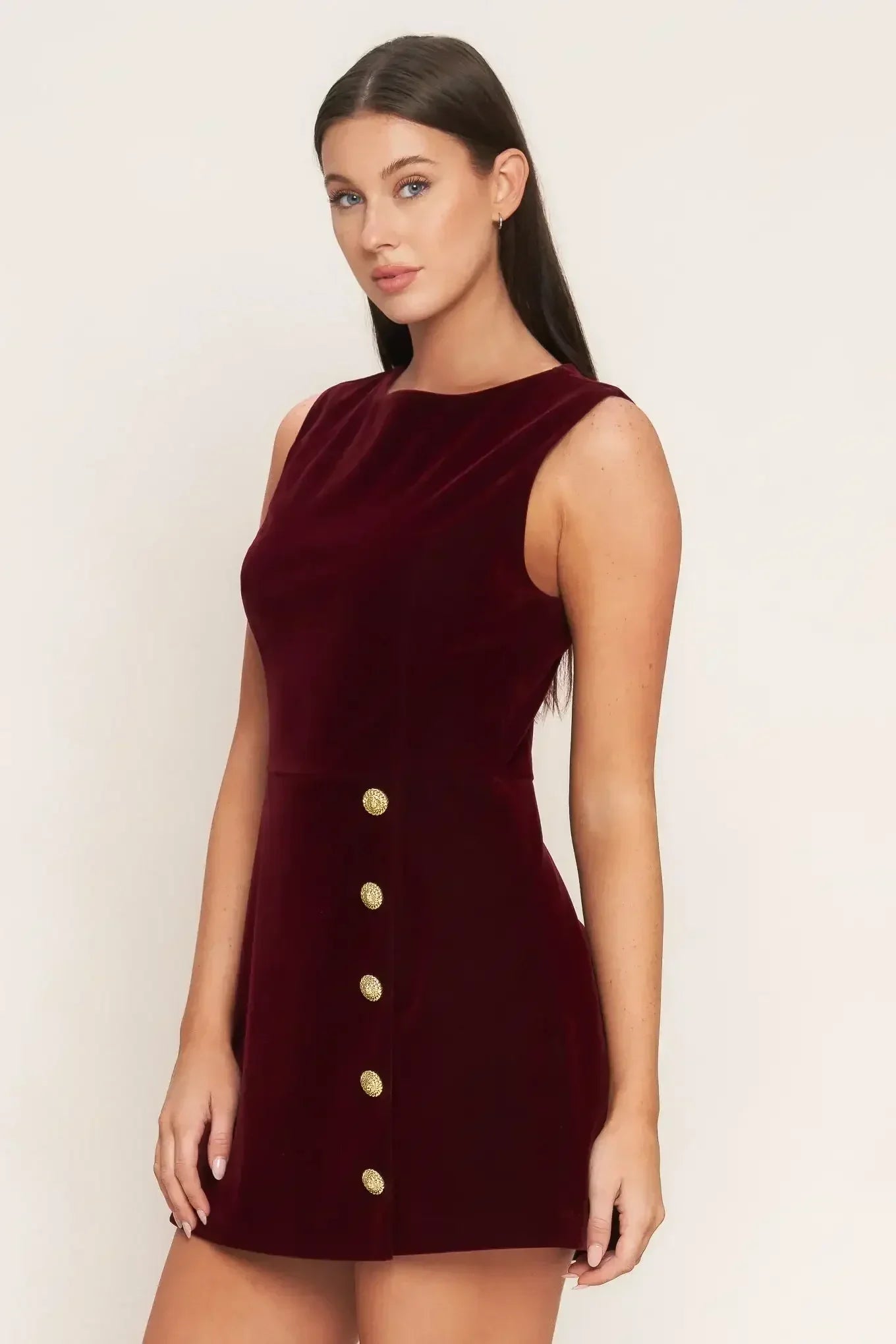 BERRY ICON BURGUNDY VELVET ROMPER - FINAL SALE