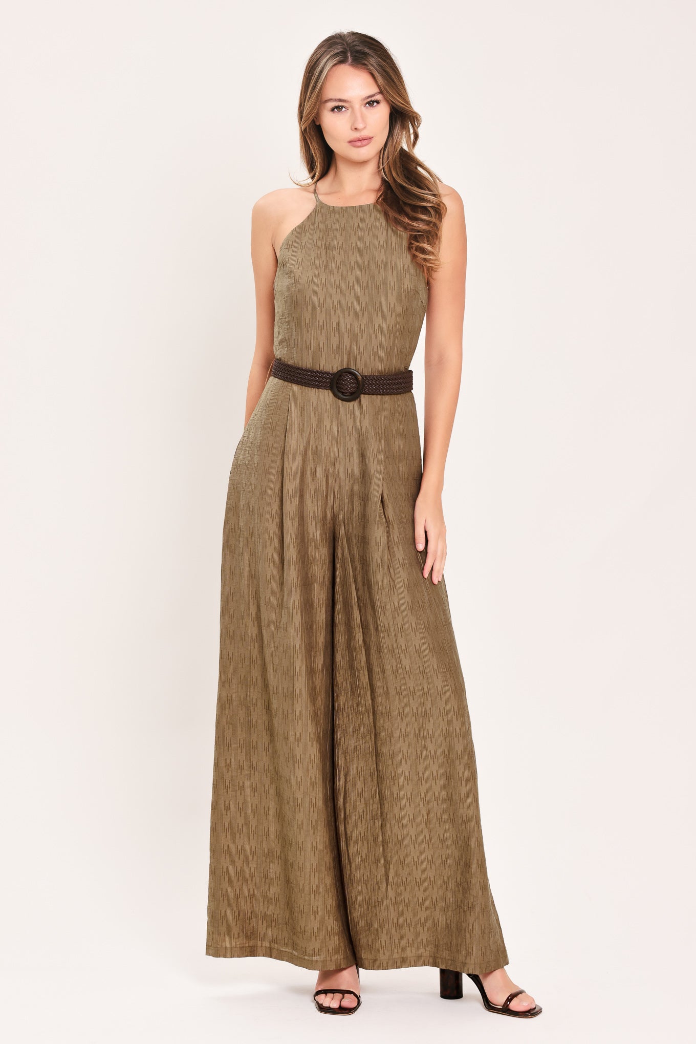 MOSSWOOD EVENING SONG - WIDE LEG HALTER JUMPSUIT