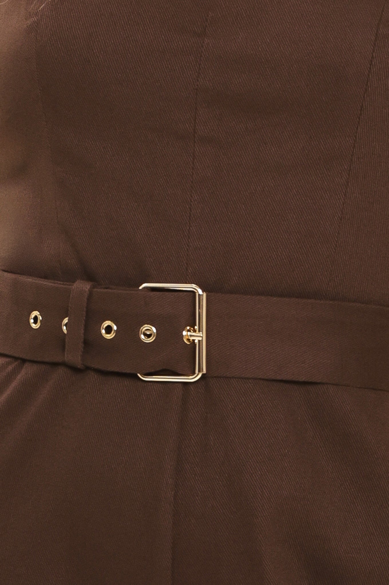 TOFFEE SWEETHEART - WIDE LEG BROWN JUMPSUIT