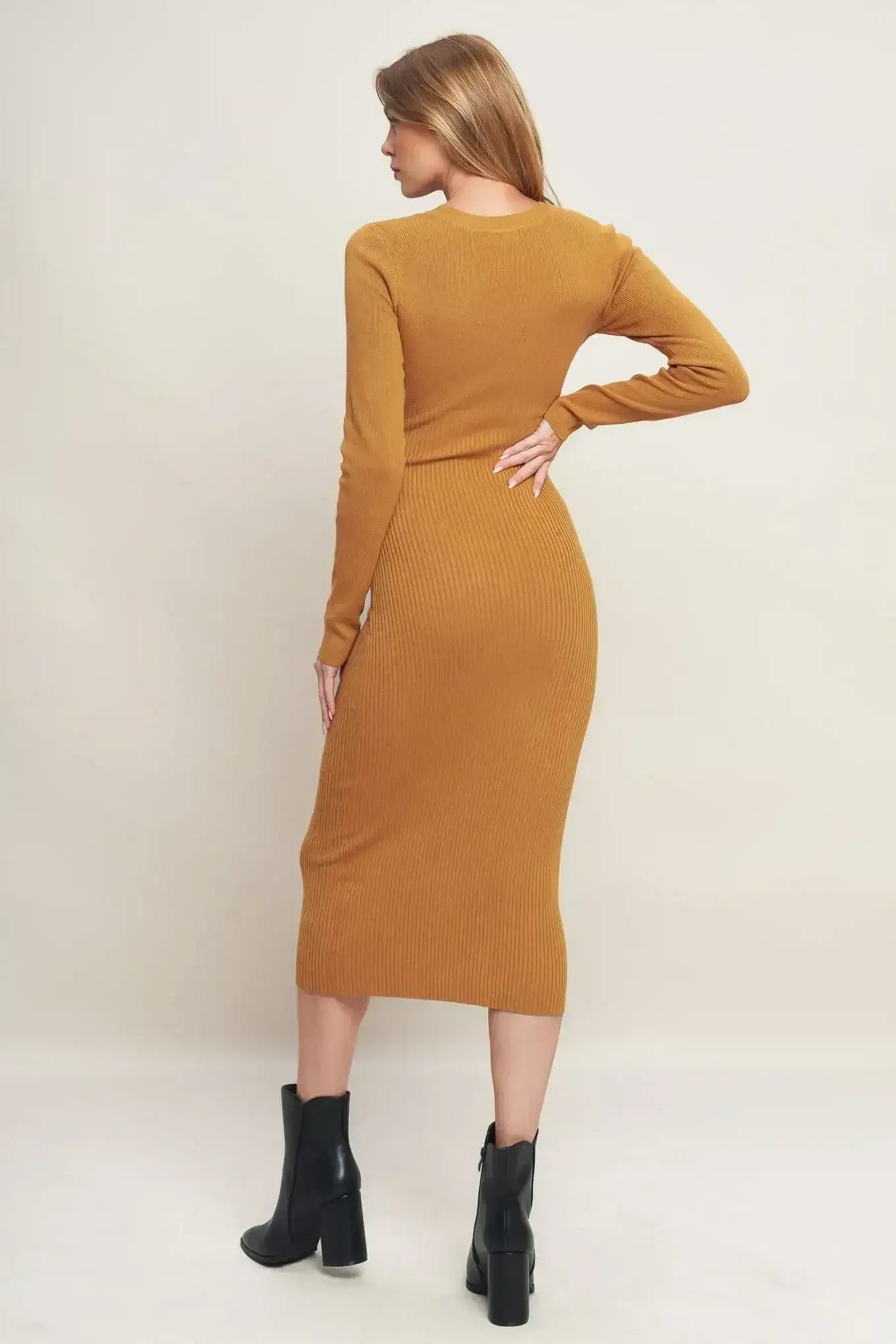 BE WITH YOU SWEATER MIDI DRESS - FINAL SALE